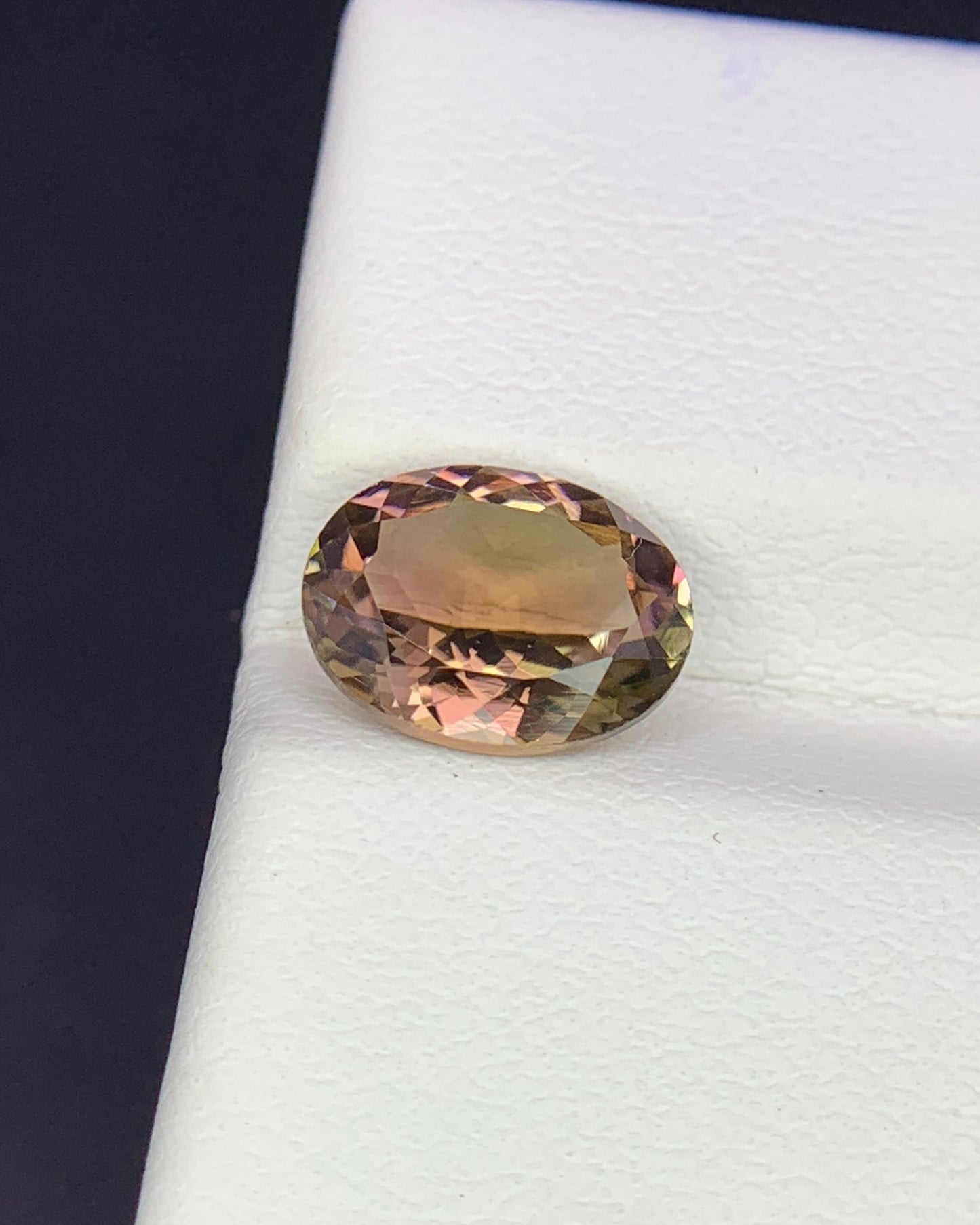 Natural Flawless Bi Color Tourmaline 1.77 Carat 9x7 MM Oval Shape Faceted Gemstone