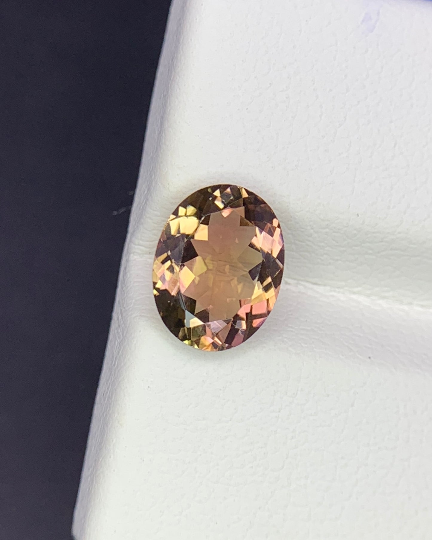 Natural Flawless Bi Color Tourmaline 1.77 Carat 9x7 MM Oval Shape Faceted Gemstone