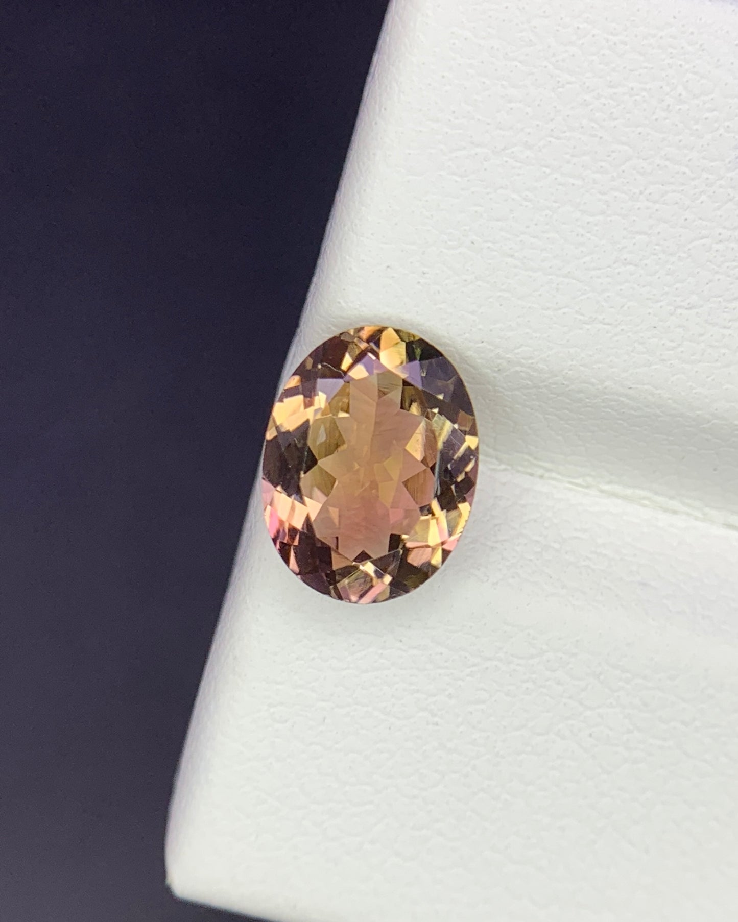 Natural Flawless Bi Color Tourmaline 1.77 Carat 9x7 MM Oval Shape Faceted Gemstone