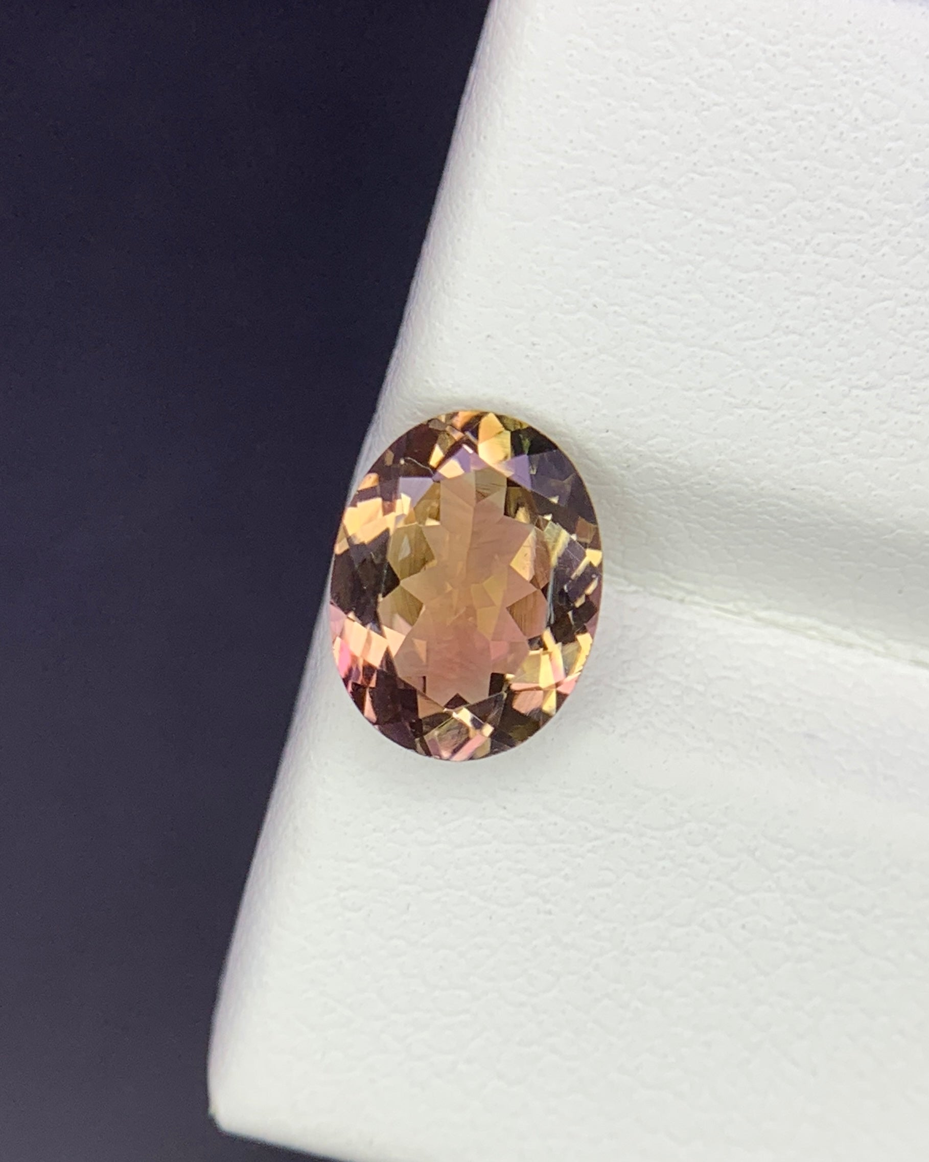 Natural Flawless Bi Color Tourmaline 1.77 Carat 9x7 MM Oval Shape Faceted Gemstone