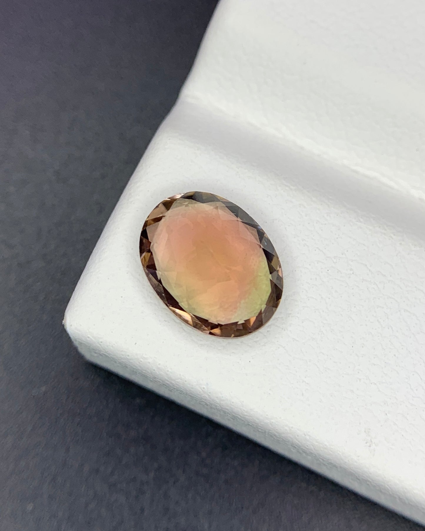 Natural Flawless Bi Color Tourmaline 1.77 Carat 9x7 MM Oval Shape Faceted Gemstone