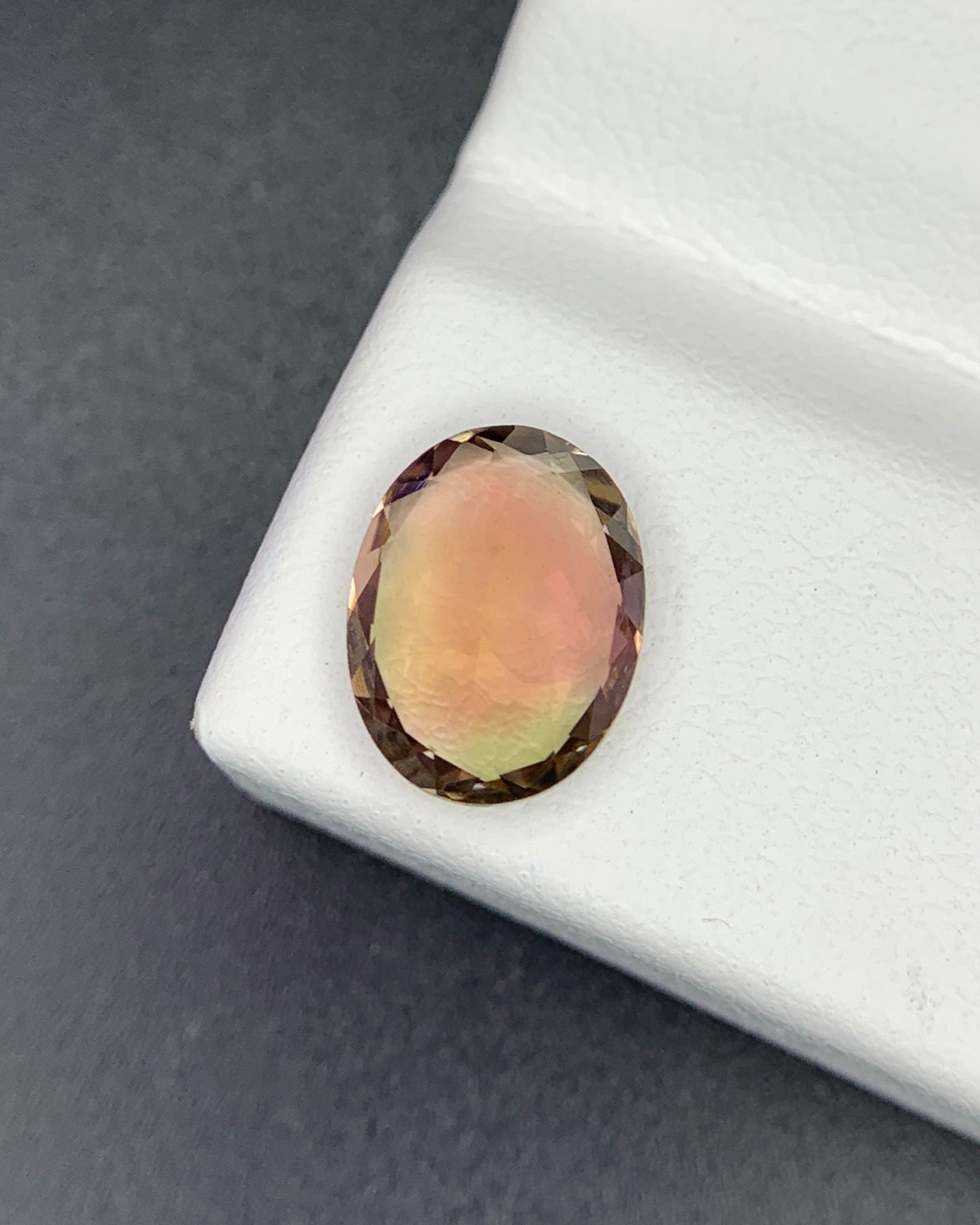 Natural Flawless Bi Color Tourmaline 1.77 Carat 9x7 MM Oval Shape Faceted Gemstone