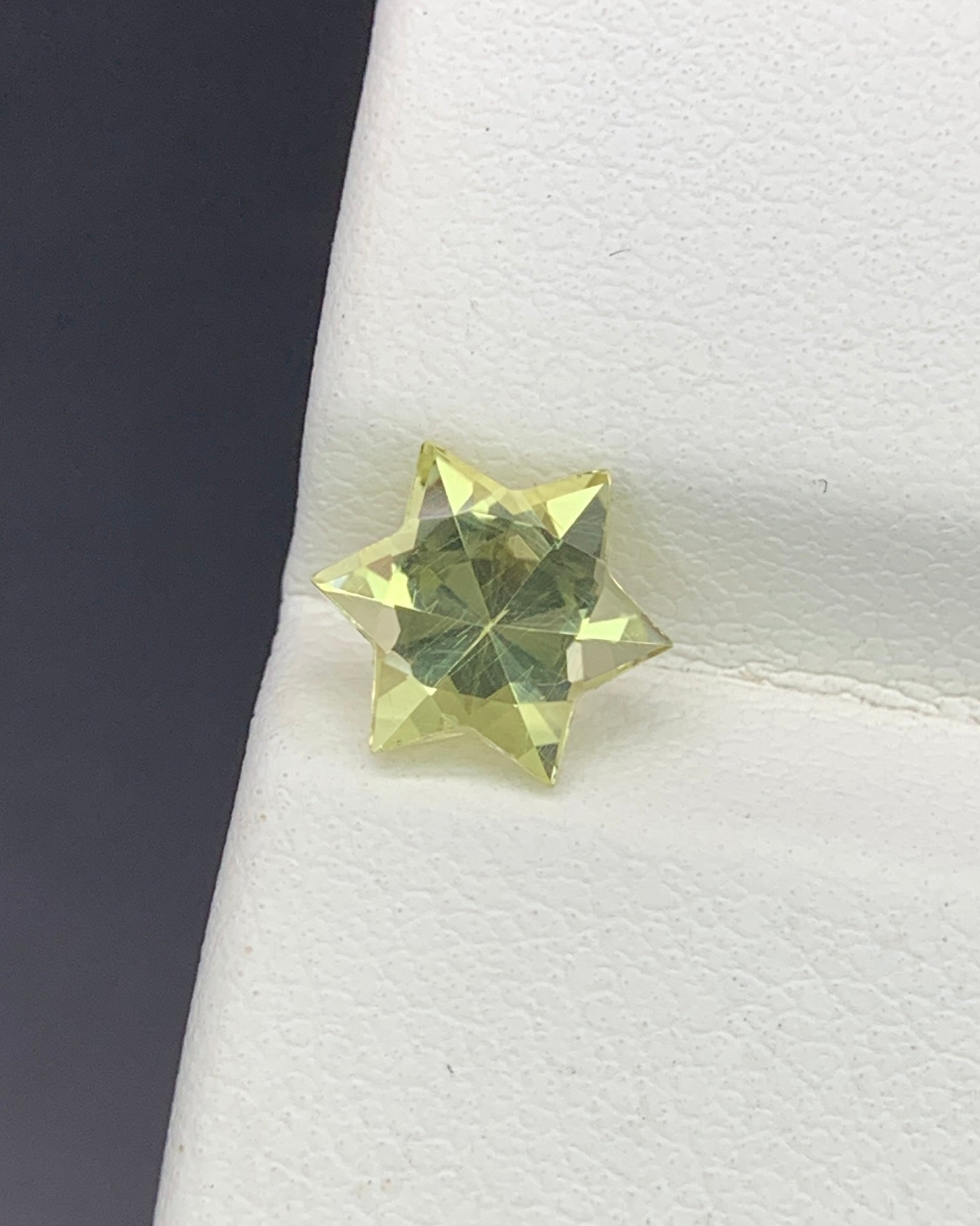 Natural Lemon Quartz 1.14 Carat 8x8 MM Star Shape Faceted Gemstone