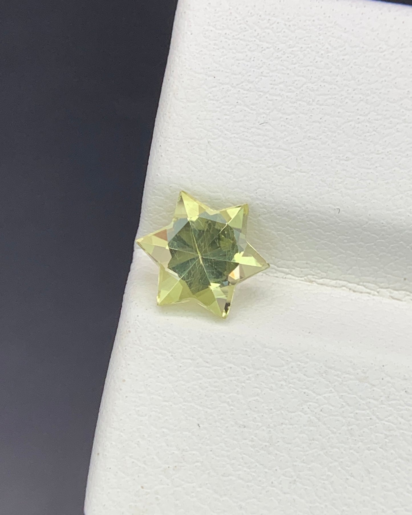 Natural Lemon Quartz 1.14 Carat 8x8 MM Star Shape Faceted Gemstone
