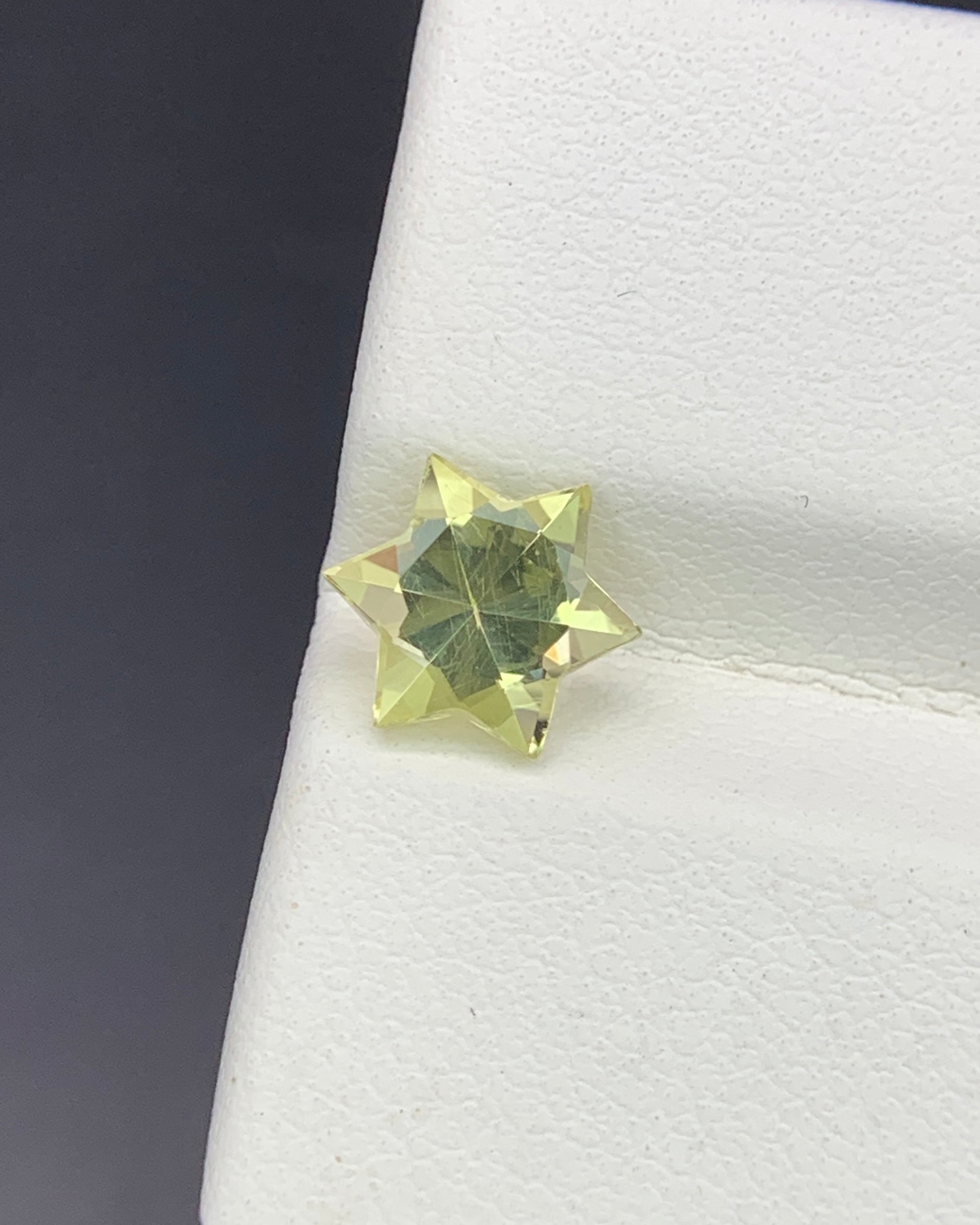 Natural Lemon Quartz 1.14 Carat 8x8 MM Star Shape Faceted Gemstone