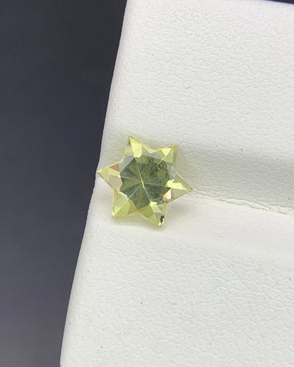 Natural Lemon Quartz 1.14 Carat 8x8 MM Star Shape Faceted Gemstone