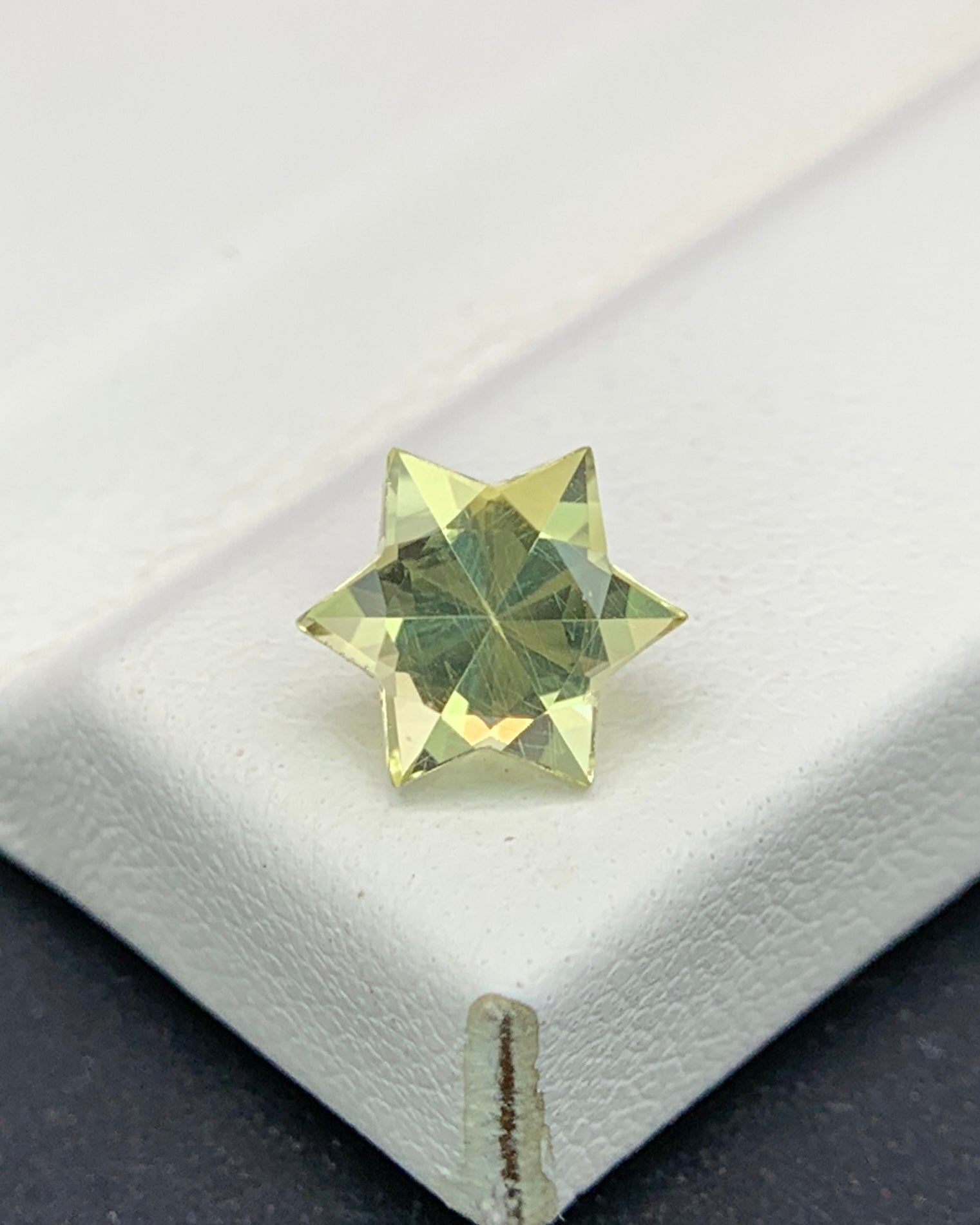 Natural Lemon Quartz 1.14 Carat 8x8 MM Star Shape Faceted Gemstone