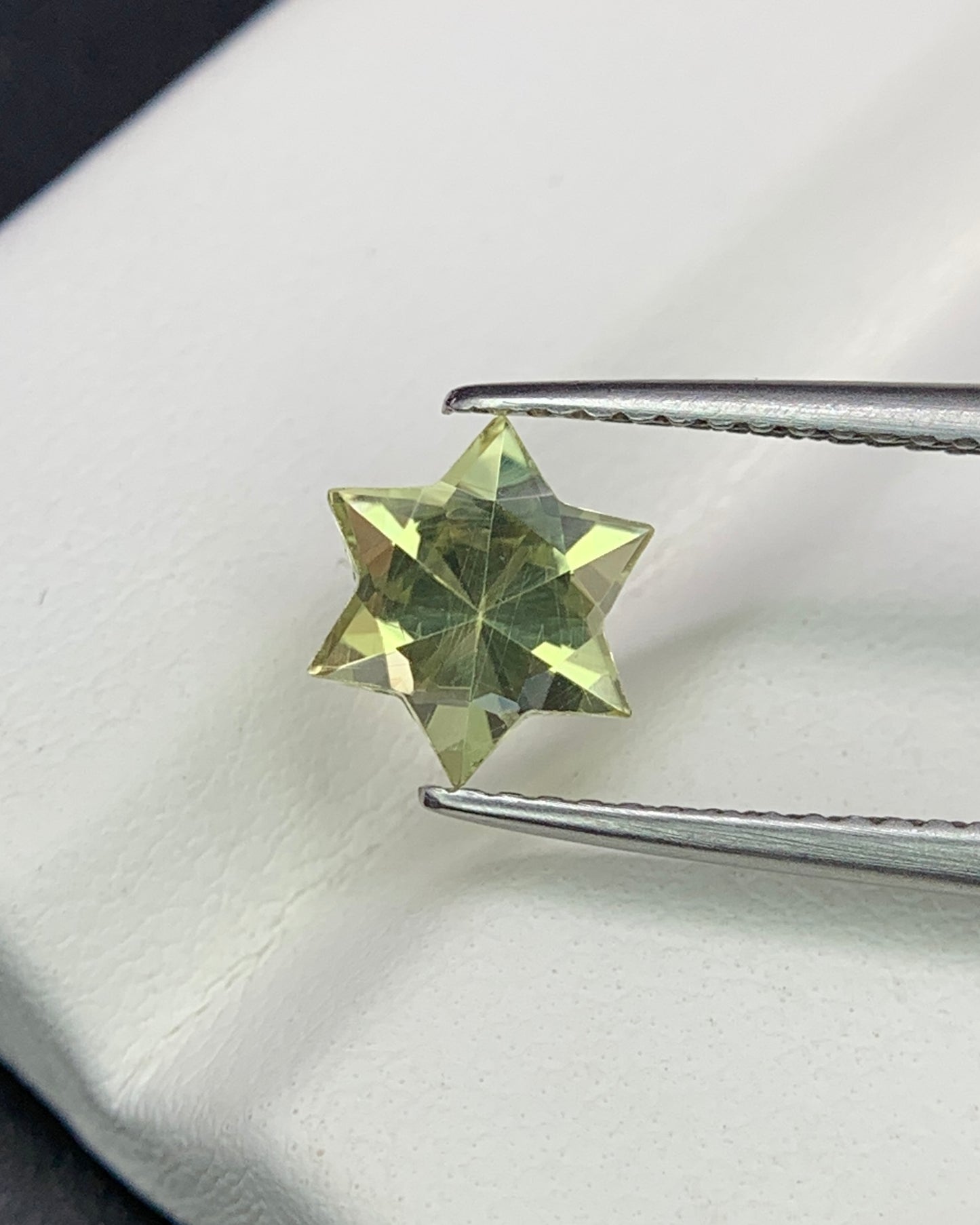 Natural Lemon Quartz 1.14 Carat 8x8 MM Star Shape Faceted Gemstone