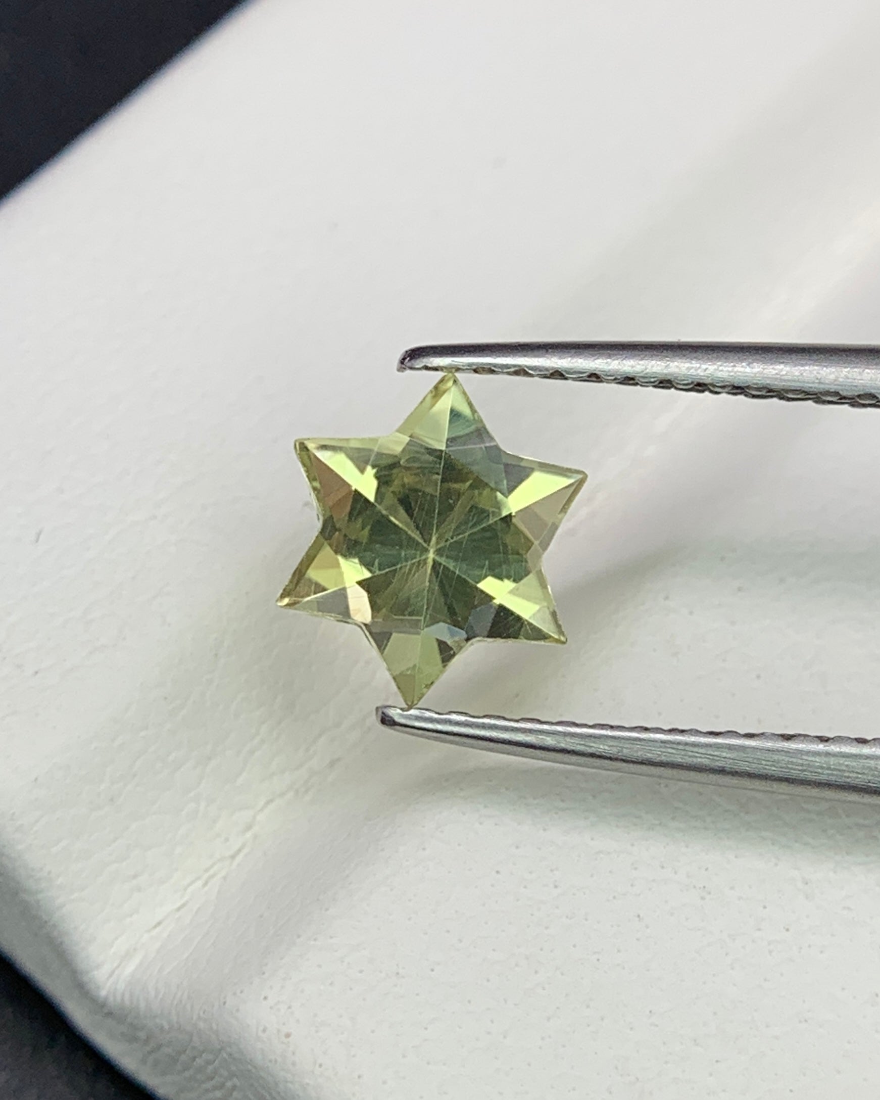 Natural Lemon Quartz 1.14 Carat 8x8 MM Star Shape Faceted Gemstone