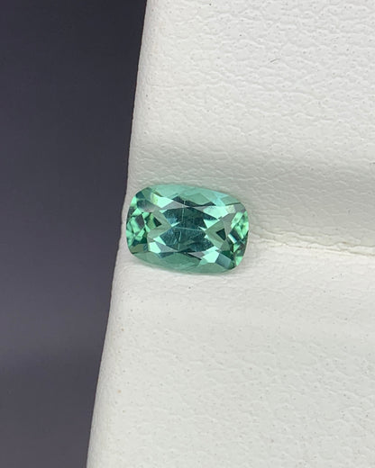 Natural Green Tourmaline 0.53 Carat 6x4 MM Cushion Shape Faceted Gemstone 