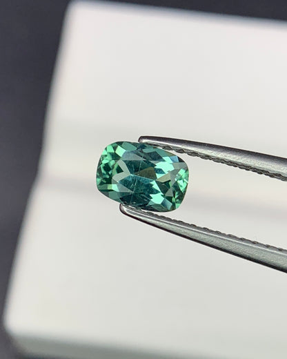 Natural Green Tourmaline 0.53 Carat 6x4 MM Cushion Shape Faceted Gemstone 