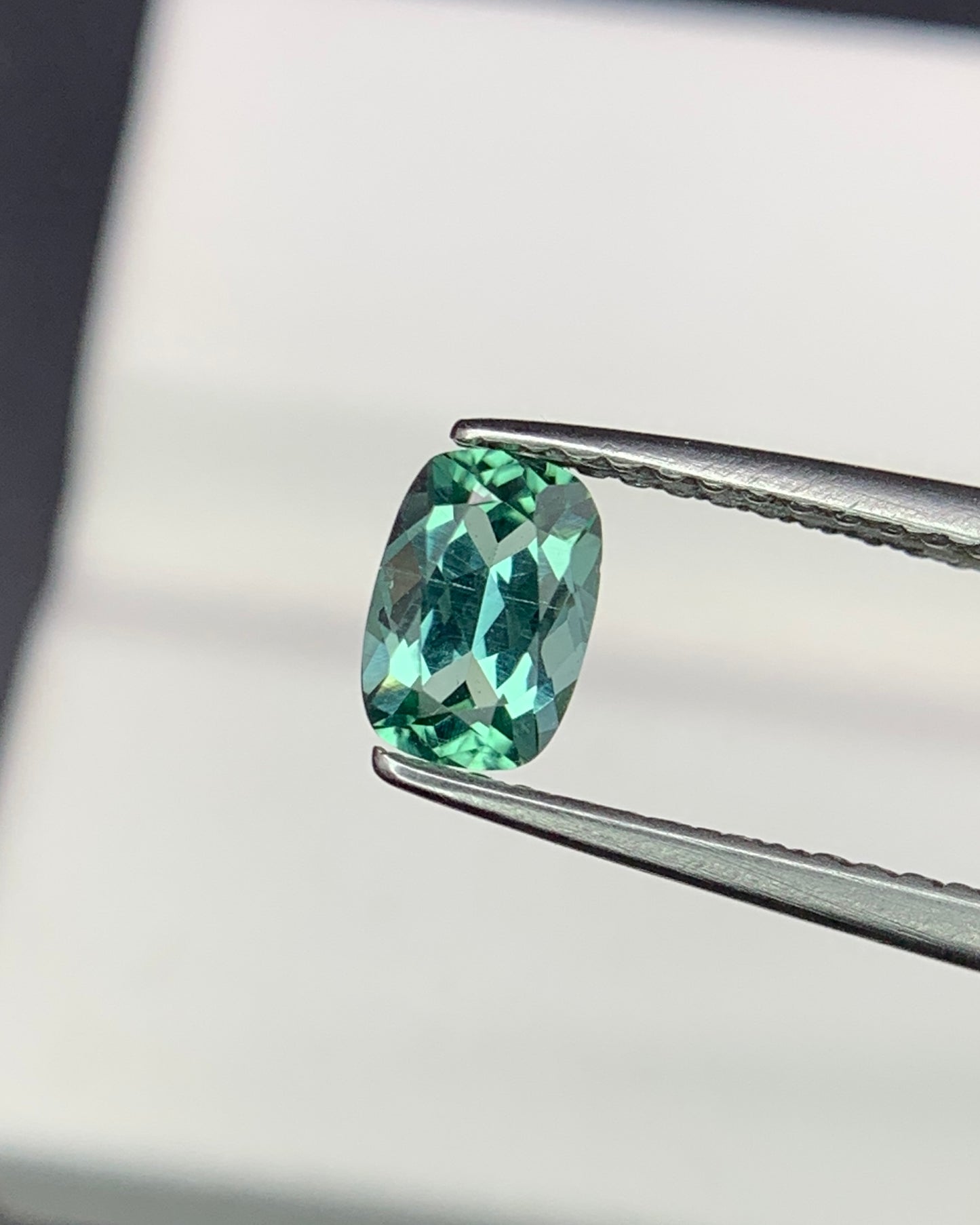 Natural Green Tourmaline 0.53 Carat 6x4 MM Cushion Shape Faceted Gemstone 