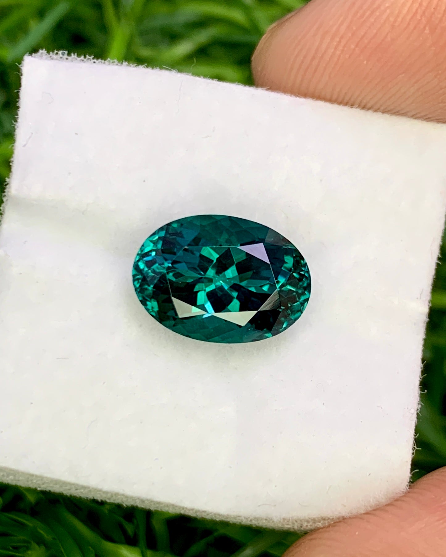 Natural Indicolite Tourmaline 3.20 Carat 10.3x7.3 MM Oval Shape Faceted Gemstone