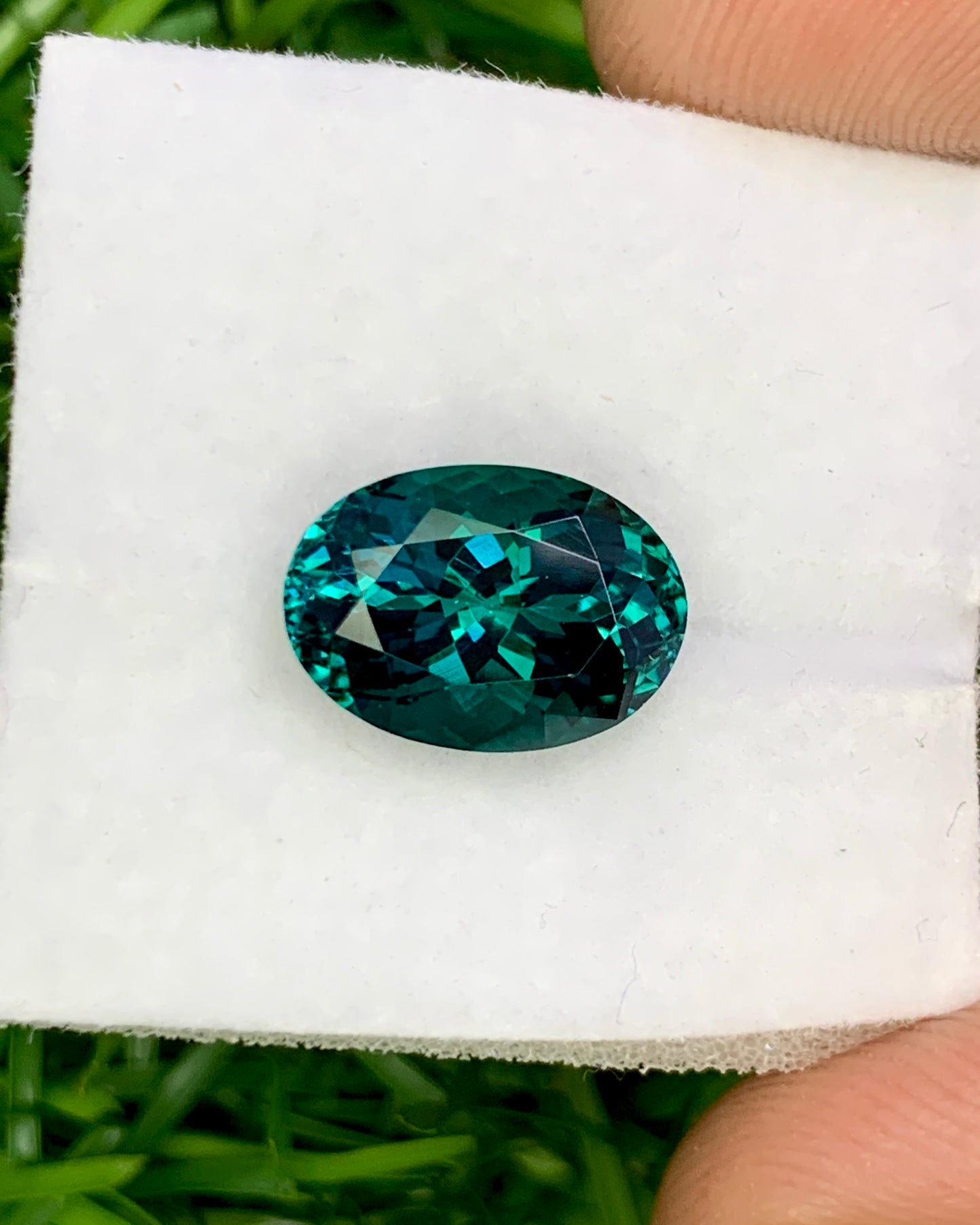 Natural Indicolite Tourmaline 3.20 Carat 10.3x7.3 MM Oval Shape Faceted Gemstone