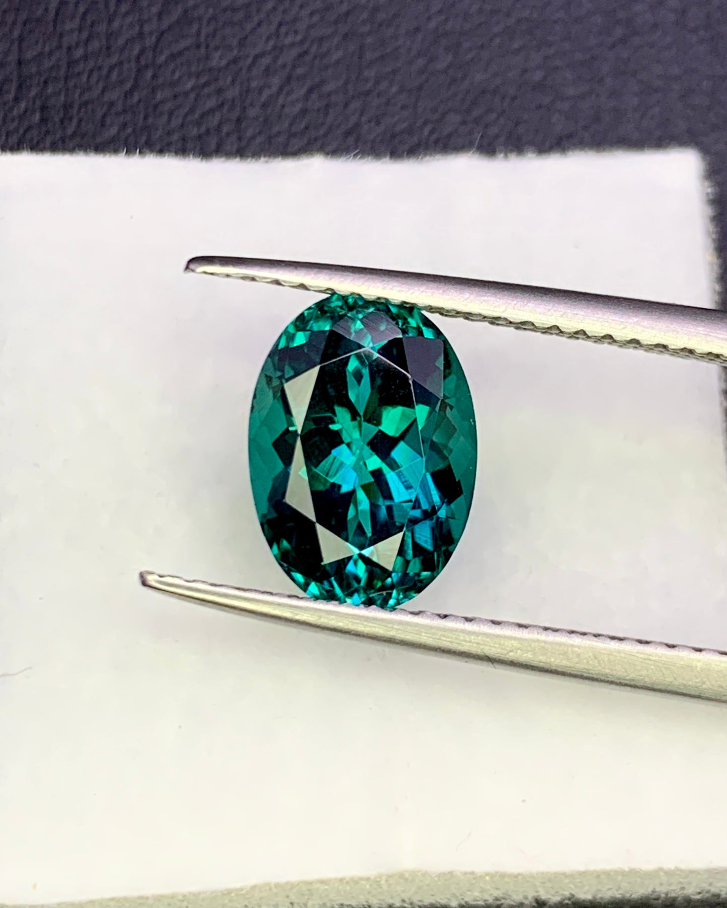 Natural Indicolite Tourmaline 3.03 Carat 10.3x7.3 MM Oval Shape Faceted Gemstone