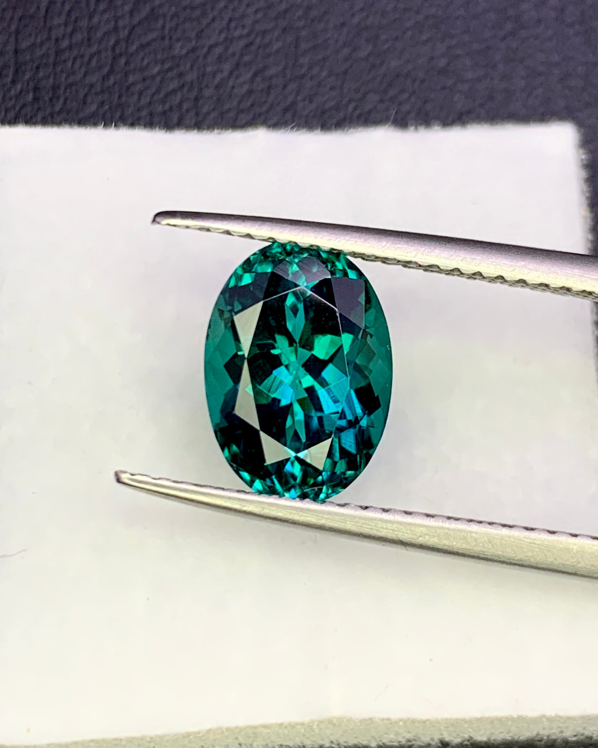 Natural Indicolite Tourmaline 3.03 Carat 10.3x7.3 MM Oval Shape Faceted Gemstone