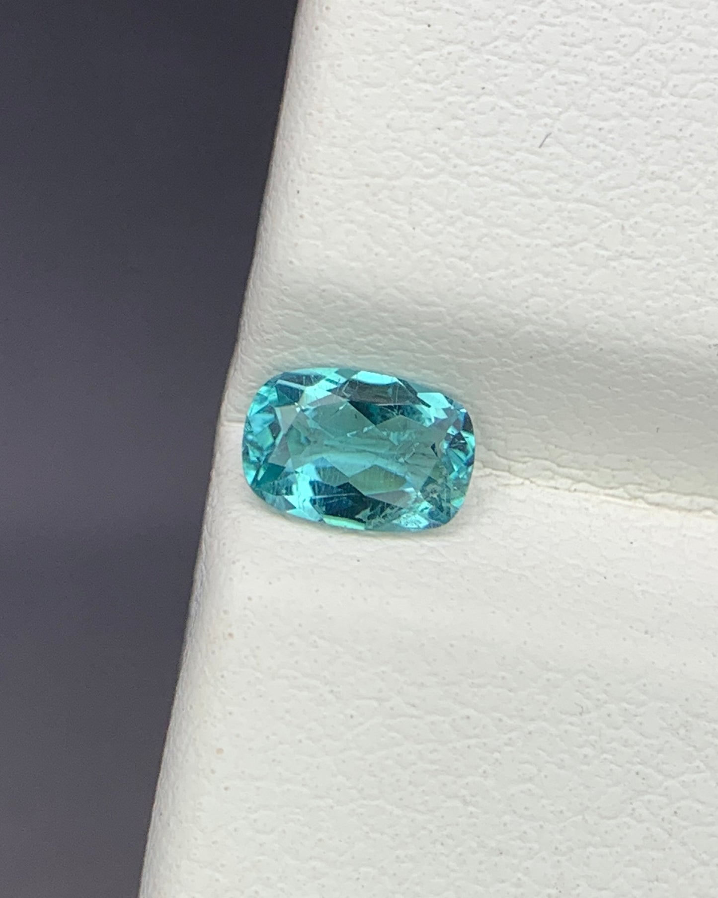 Natural Indicolite Tourmaline 0.43 Carat 6x4 MM Cushion Shape Faceted Gemstone 