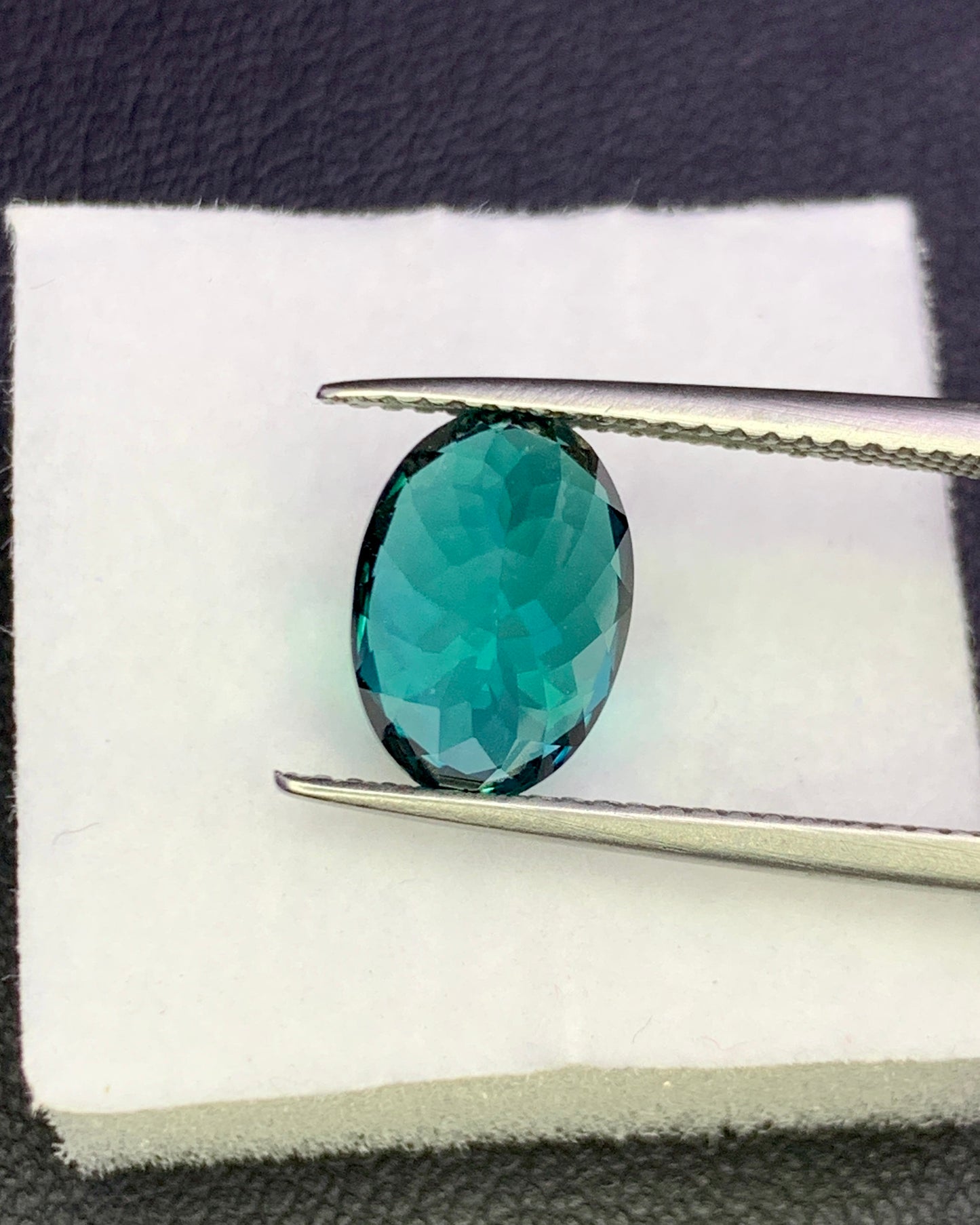 Natural Indicolite Tourmaline 3.03 Carat 10.3x7.3 MM Oval Shape Faceted Gemstone