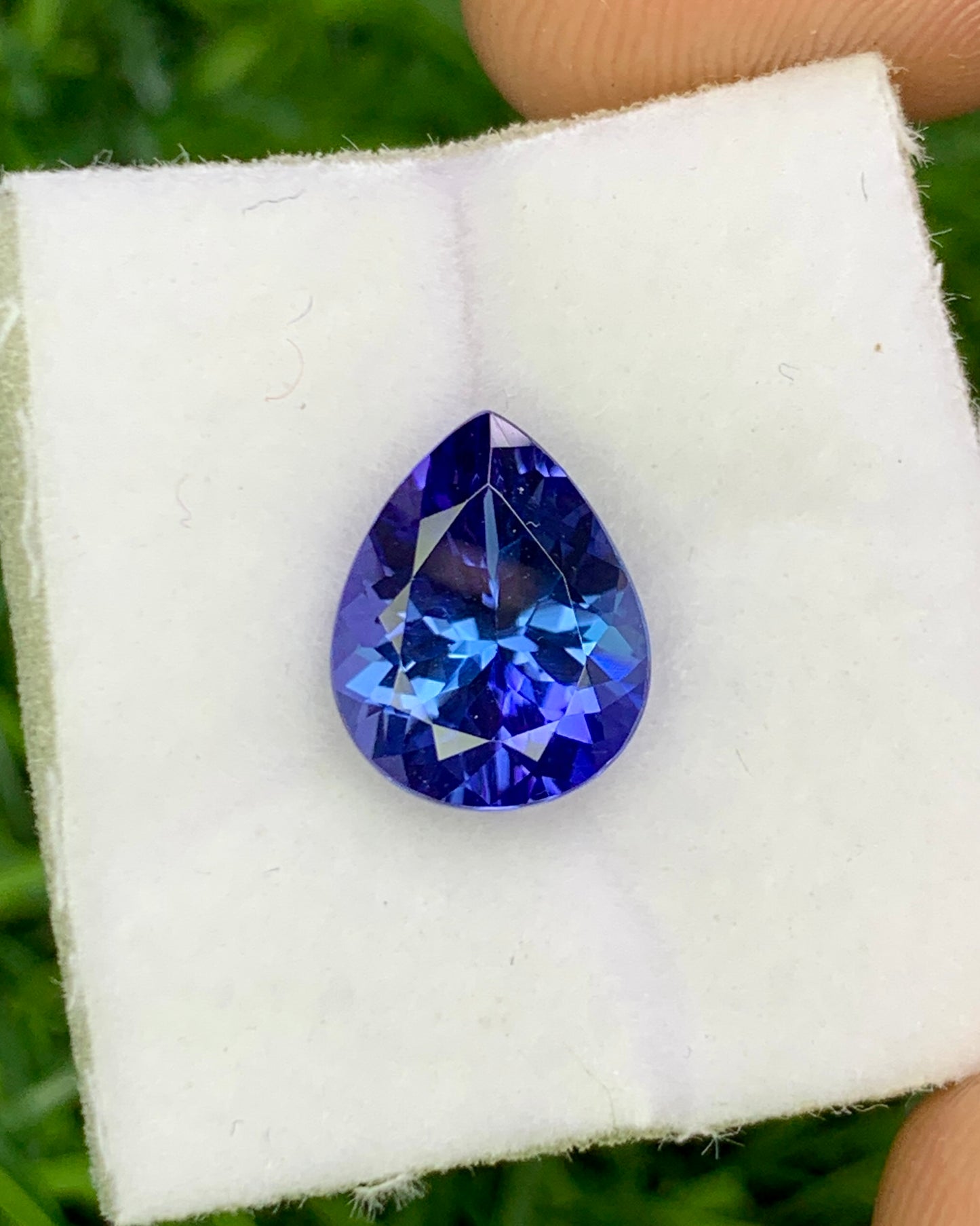 Natural Bi Color Tanzanite 2.33 Carat 10x8 MM Pear Shape Faceted Gemstone