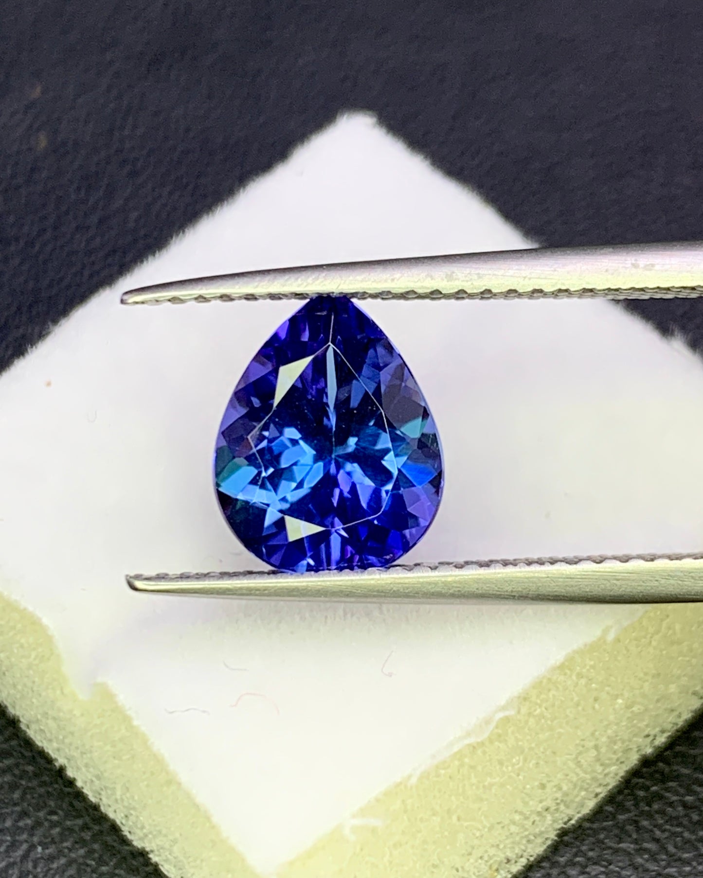 Natural Bi Color Tanzanite 2.33 Carat 10x8 MM Pear Shape Faceted Gemstone