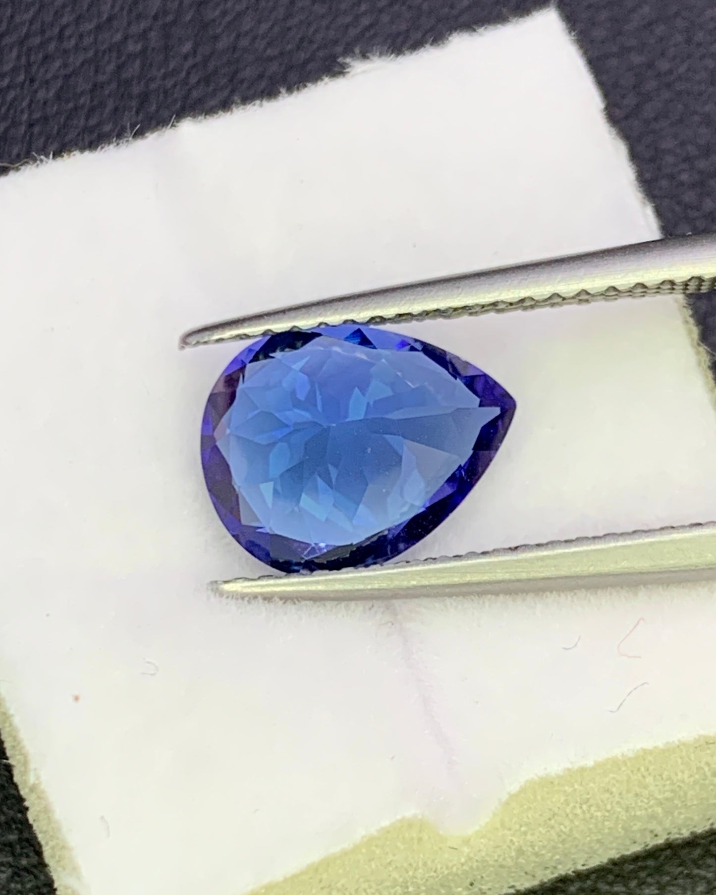 Natural Bi Color Tanzanite 2.33 Carat 10x8 MM Pear Shape Faceted Gemstone