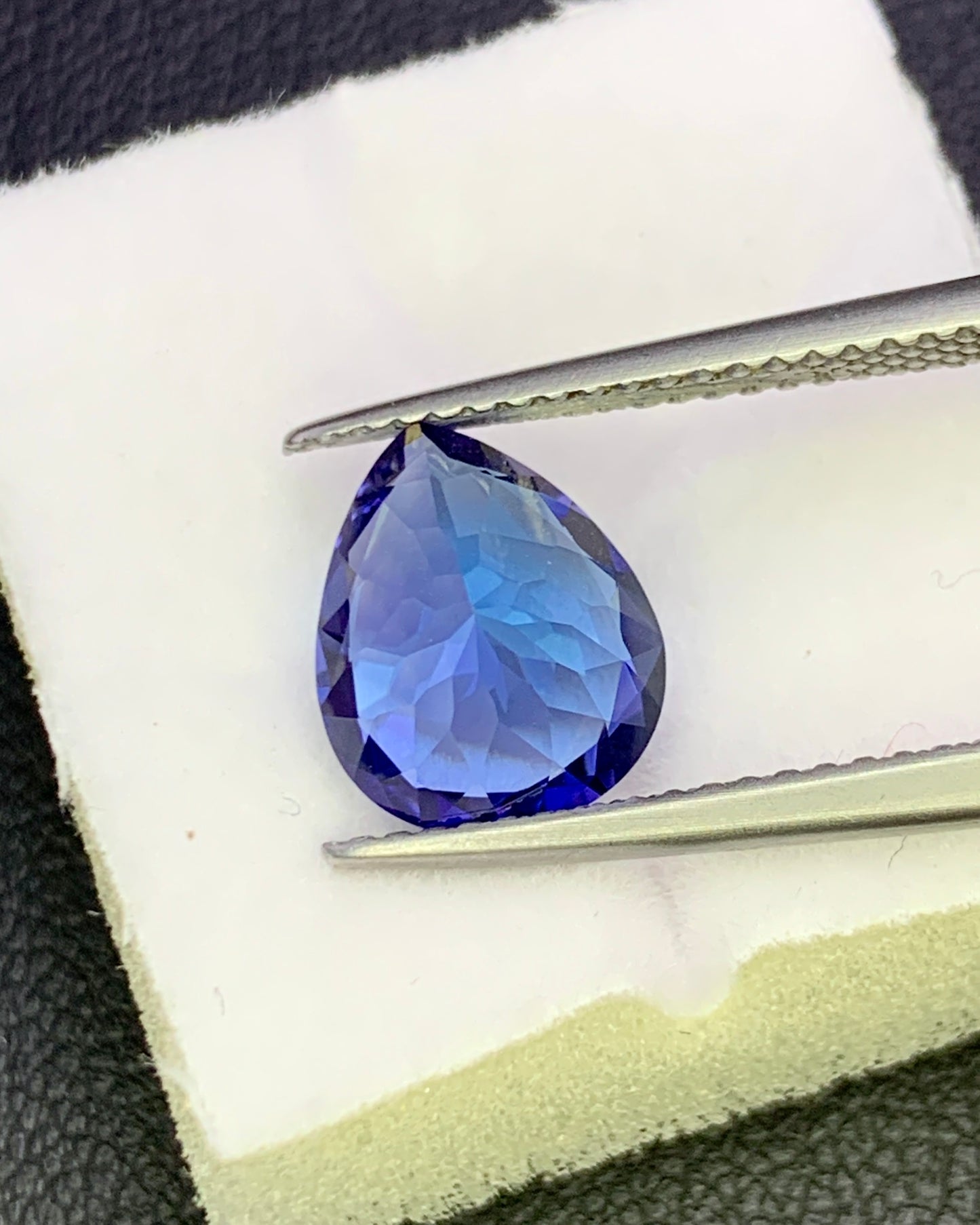 Natural Bi Color Tanzanite 2.33 Carat 10x8 MM Pear Shape Faceted Gemstone