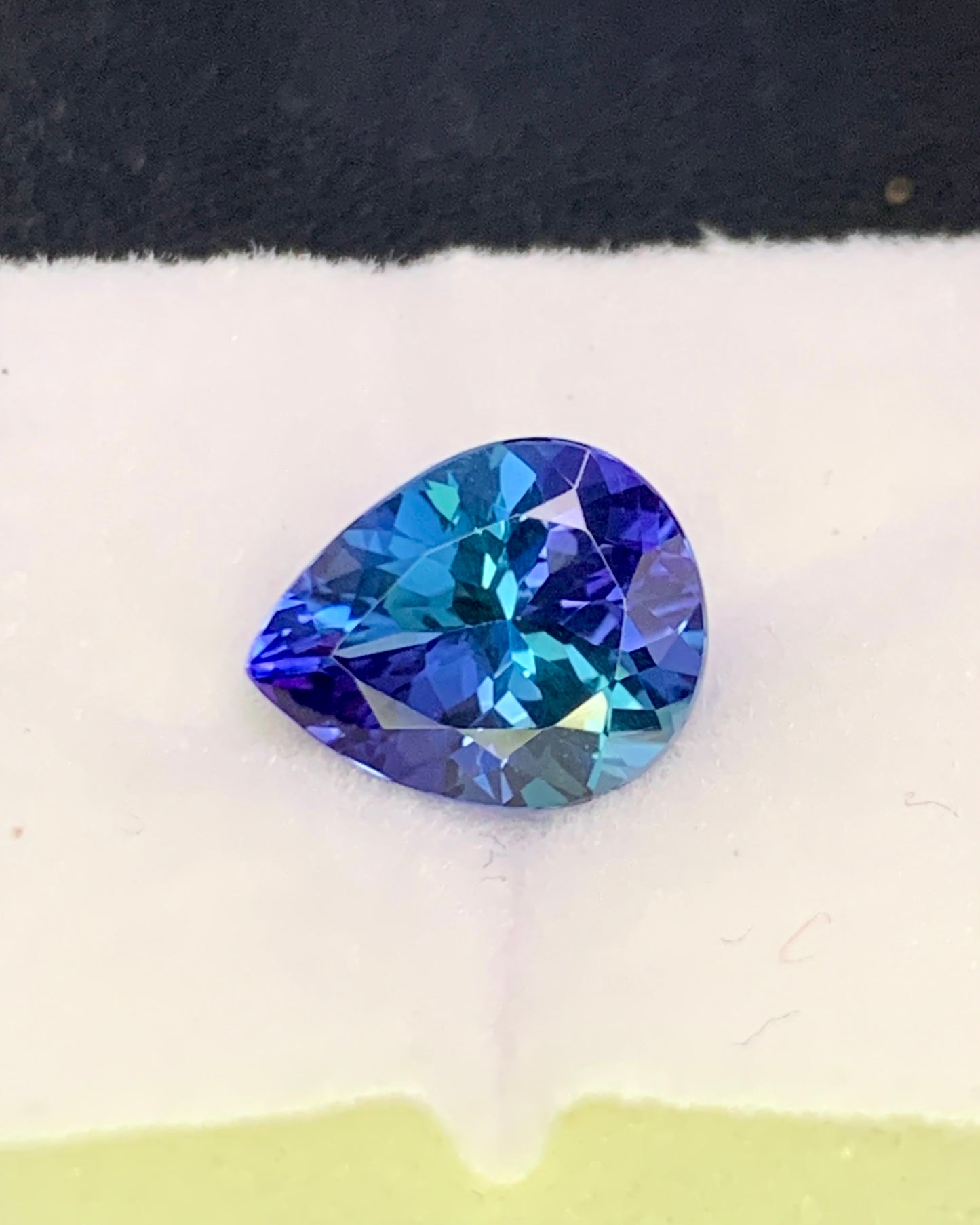 Natural Bi Color Tanzanite 2.33 Carat 10x8 MM Pear Shape Faceted Gemstone