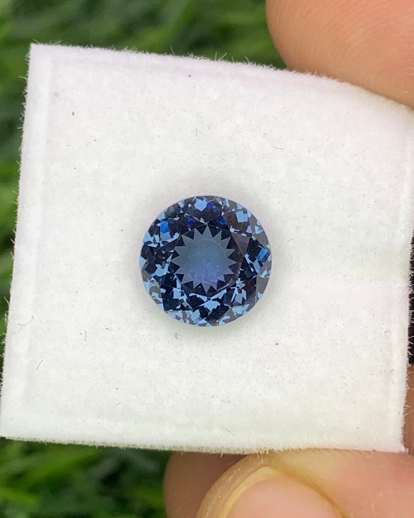 Natural Blue Spinel 2.72 Carat 8.1x8.1 MM Round Shape Faceted Gemstone 