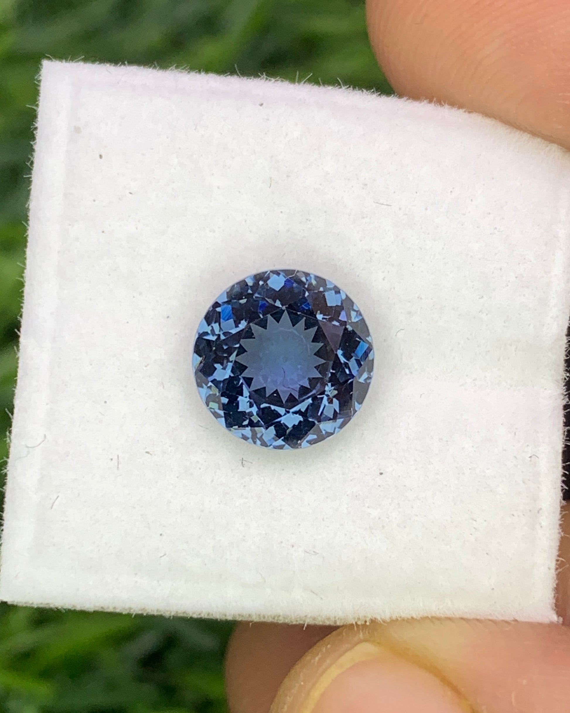 Natural Blue Spinel 2.72 Carat 8.1x8.1 MM Round Shape Faceted Gemstone 
