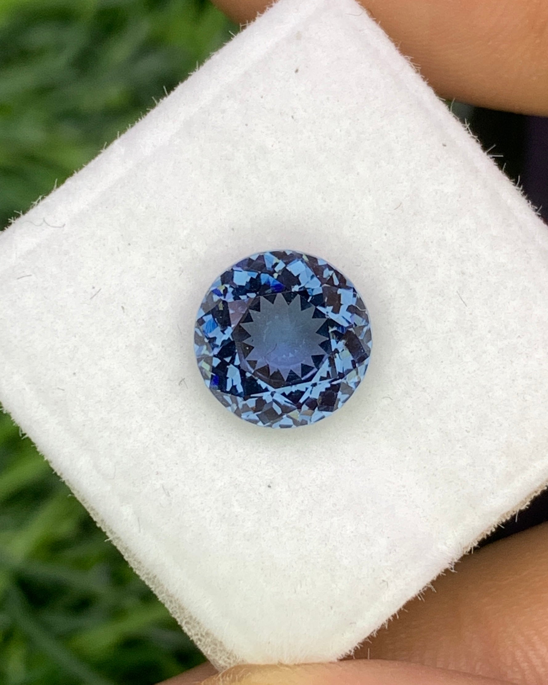 Natural Blue Spinel 2.72 Carat 8.1x8.1 MM Round Shape Faceted Gemstone 