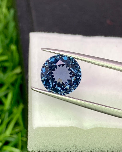 Natural Blue Spinel 2.72 Carat 8.1x8.1 MM Round Shape Faceted Gemstone 