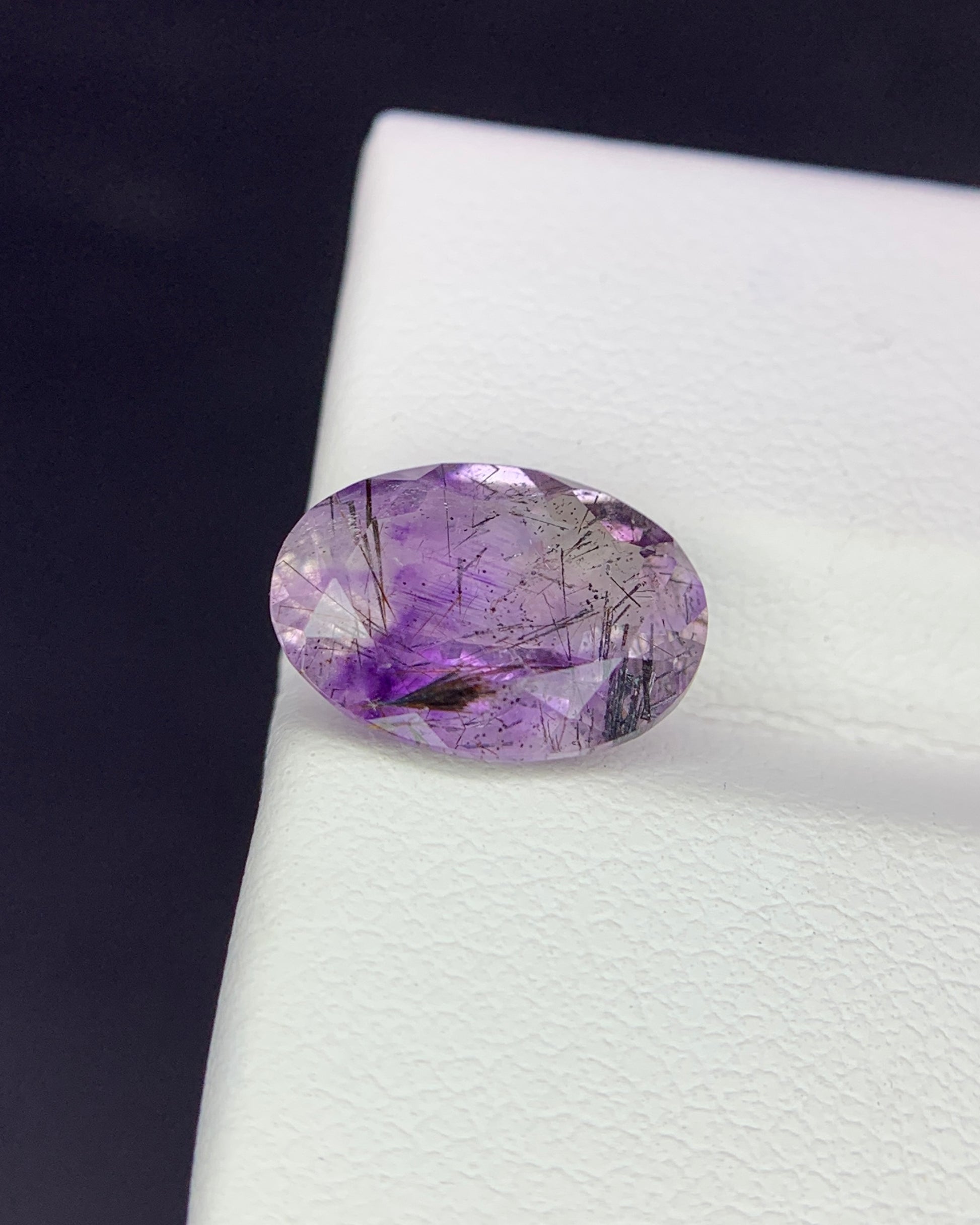 Natural Super Seven 2.80 Carat 11.3x8.3 MM Oval Shape Faceted Gemstone with 7 Crystals Healing Stone Seven Chakra Melody Stone