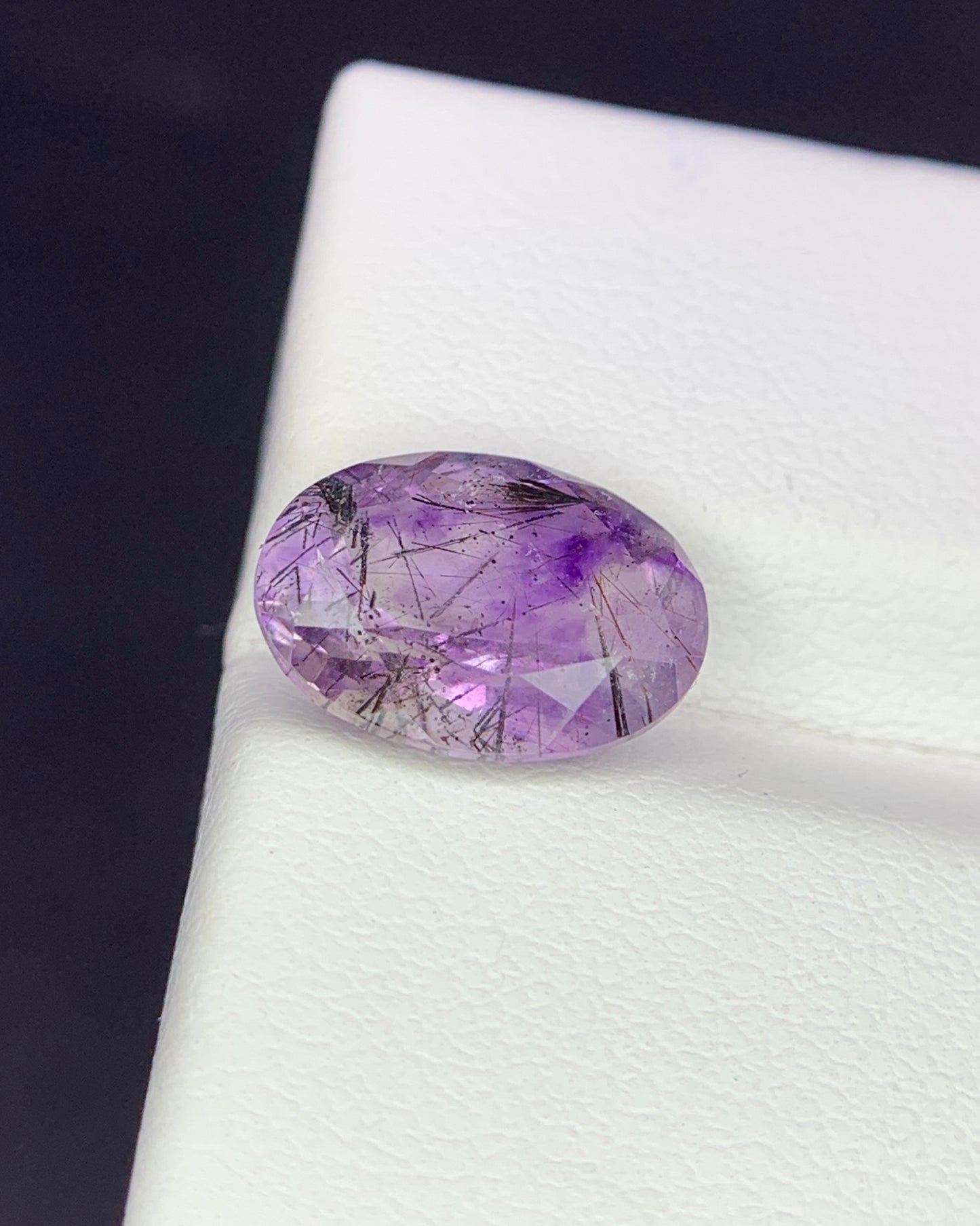 Natural Super Seven 2.80 Carat 11.3x8.3 MM Oval Shape Faceted Gemstone with 7 Crystals Healing Stone Seven Chakra Melody Stone