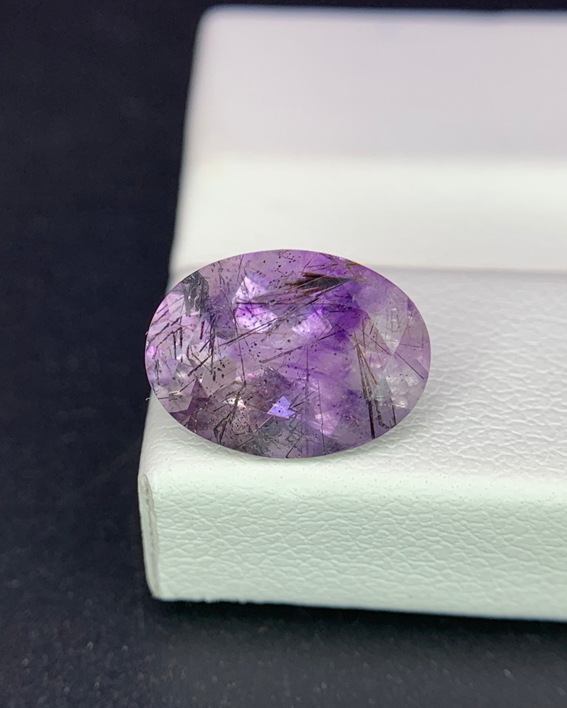 Natural Super Seven 2.80 Carat 11.3x8.3 MM Oval Shape Faceted Gemstone with 7 Crystals Healing Stone Seven Chakra Melody Stone