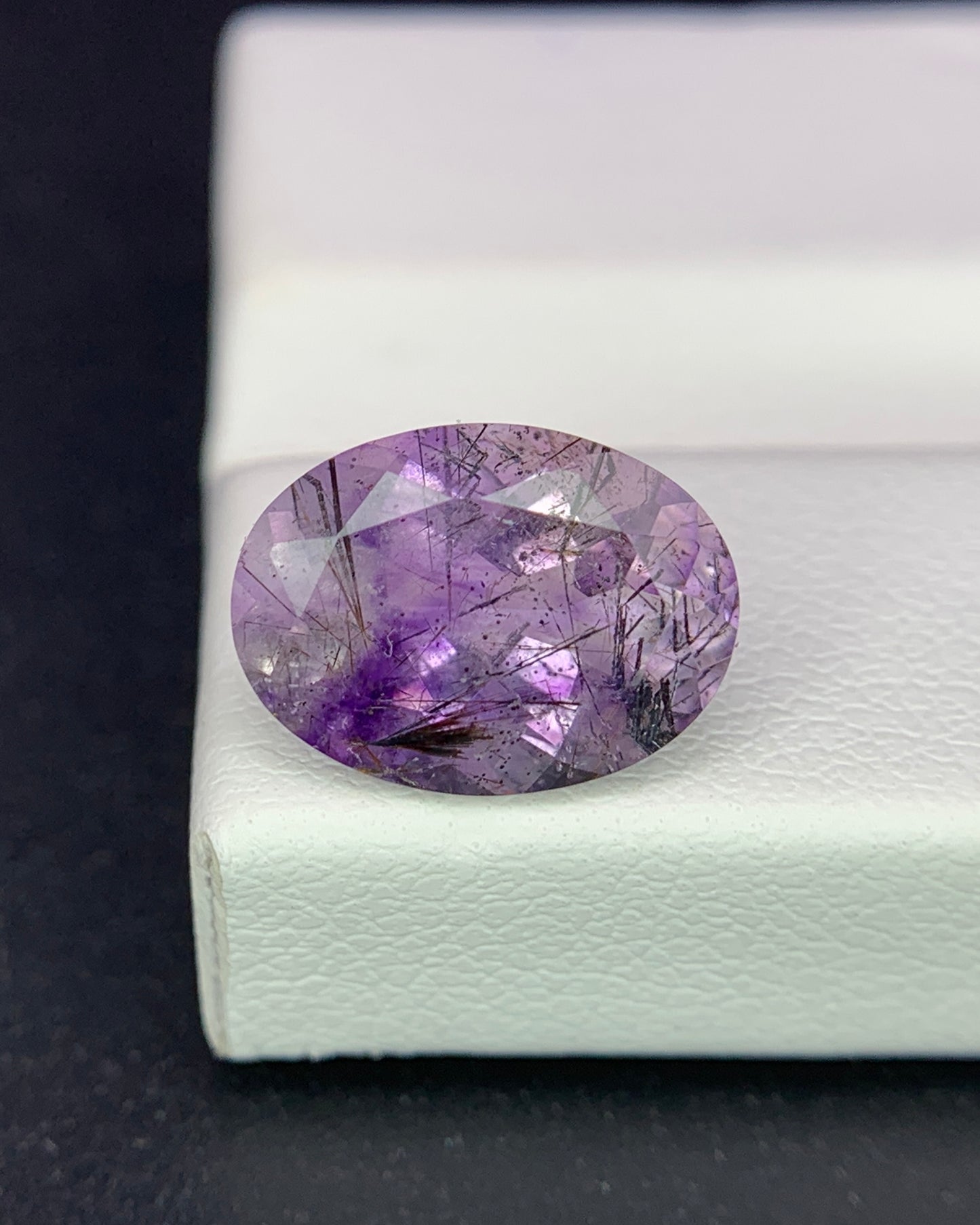 Natural Super Seven 2.80 Carat 11.3x8.3 MM Oval Shape Faceted Gemstone with 7 Crystals Healing Stone Seven Chakra Melody Stone