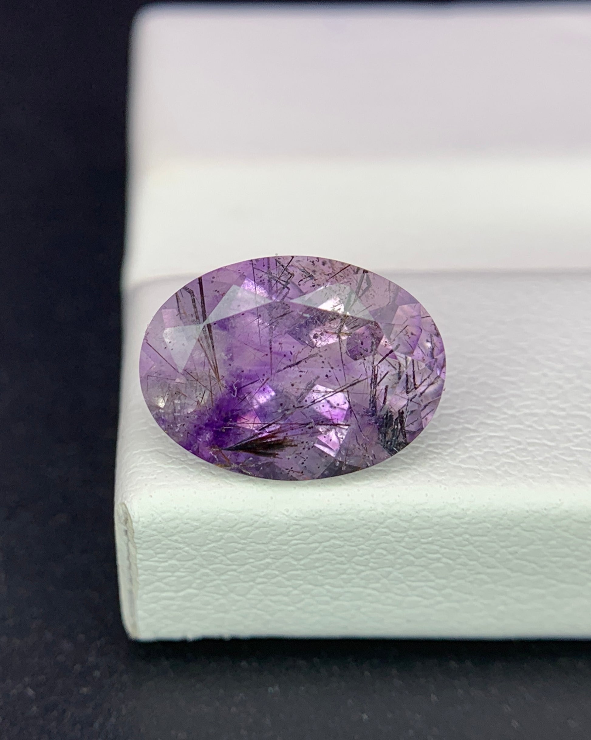 Natural Super Seven 2.80 Carat 11.3x8.3 MM Oval Shape Faceted Gemstone with 7 Crystals Healing Stone Seven Chakra Melody Stone