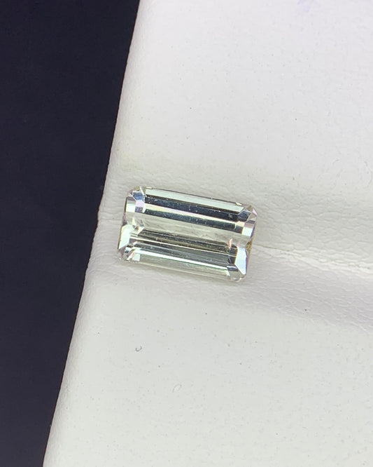 Natural Achroite Tourmaline 1.50 Carat 8.1x4.7 MM Octagon Shape Faceted Gemstone 