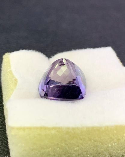 Natural Tanzanite 5.45 Carat 9.6x9.6 MM Cushion Shape Faceted Gemstone