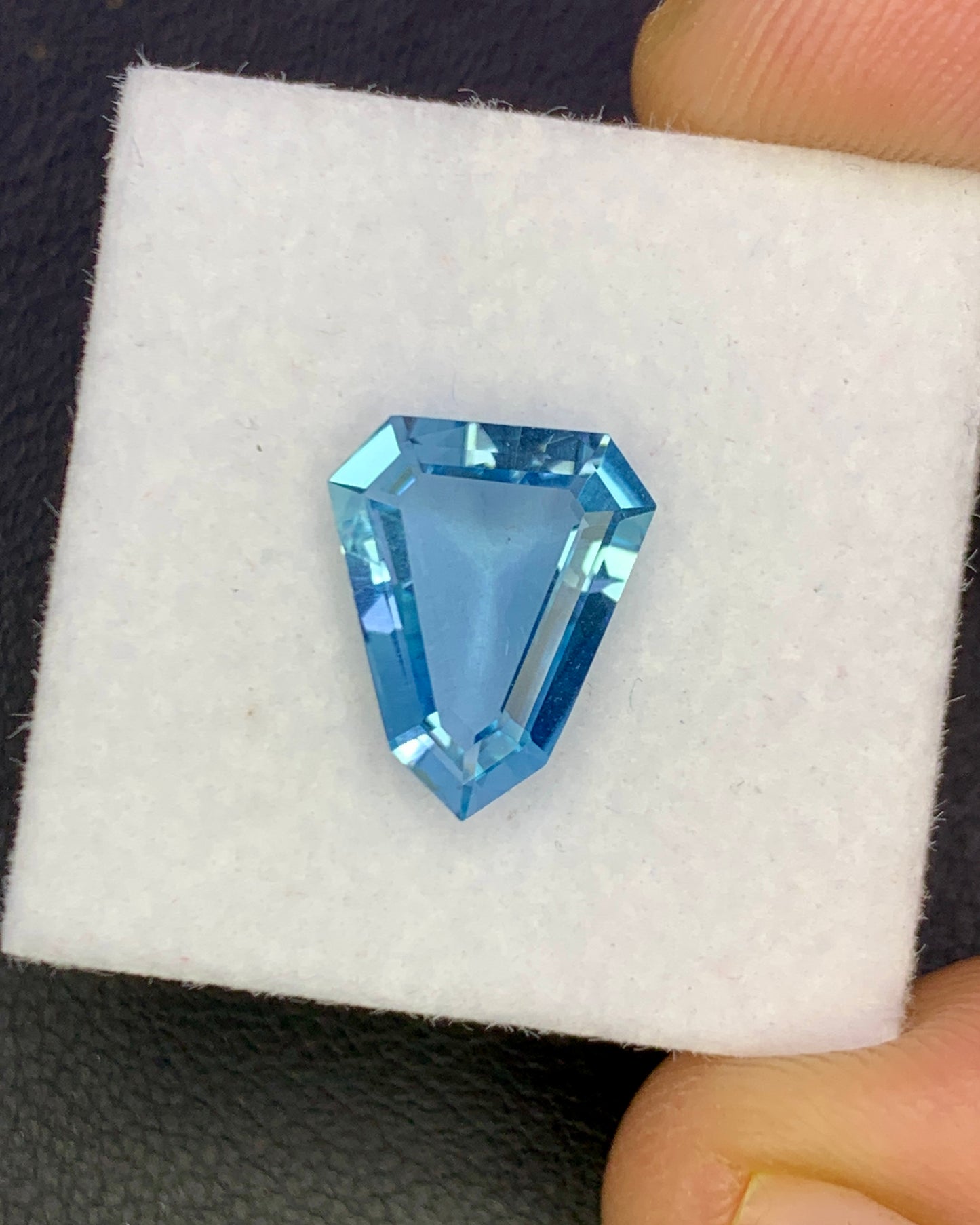 Natural Santa Maria Aquamarine 1.85 Carat 11x9.2 MM Fancy Shape Faceted Gemstone