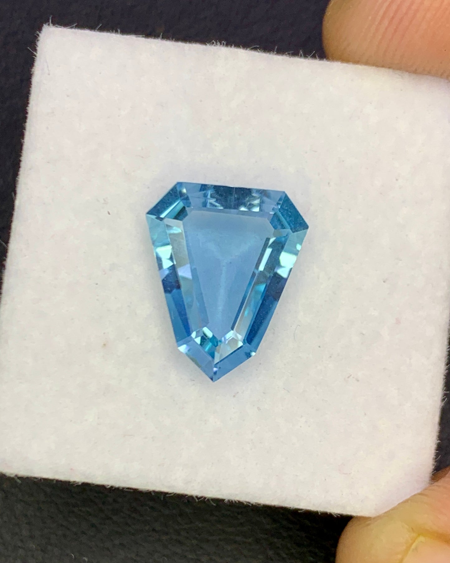 Natural Santa Maria Aquamarine 1.85 Carat 11x9.2 MM Fancy Shape Faceted Gemstone