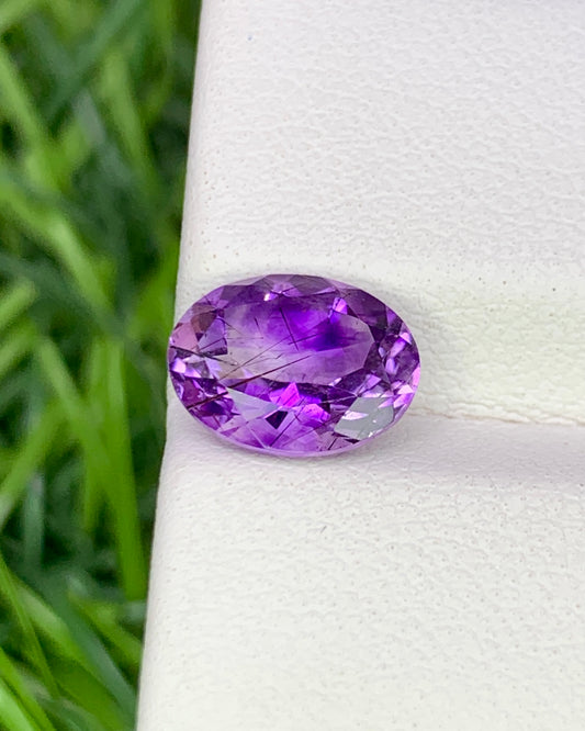 Natural Super Seven 9x7 Carat 1.62 MM Oval Shape Faceted Gemstone with 7 Crystals Healing Stone Seven Chakra Melody Stone