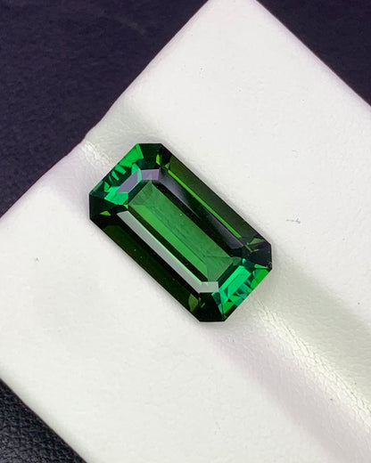 Natural Flawless Green Tourmaline 5.26 Carat 14.5x8.2 MM Octagon Shape Faceted Gemstone