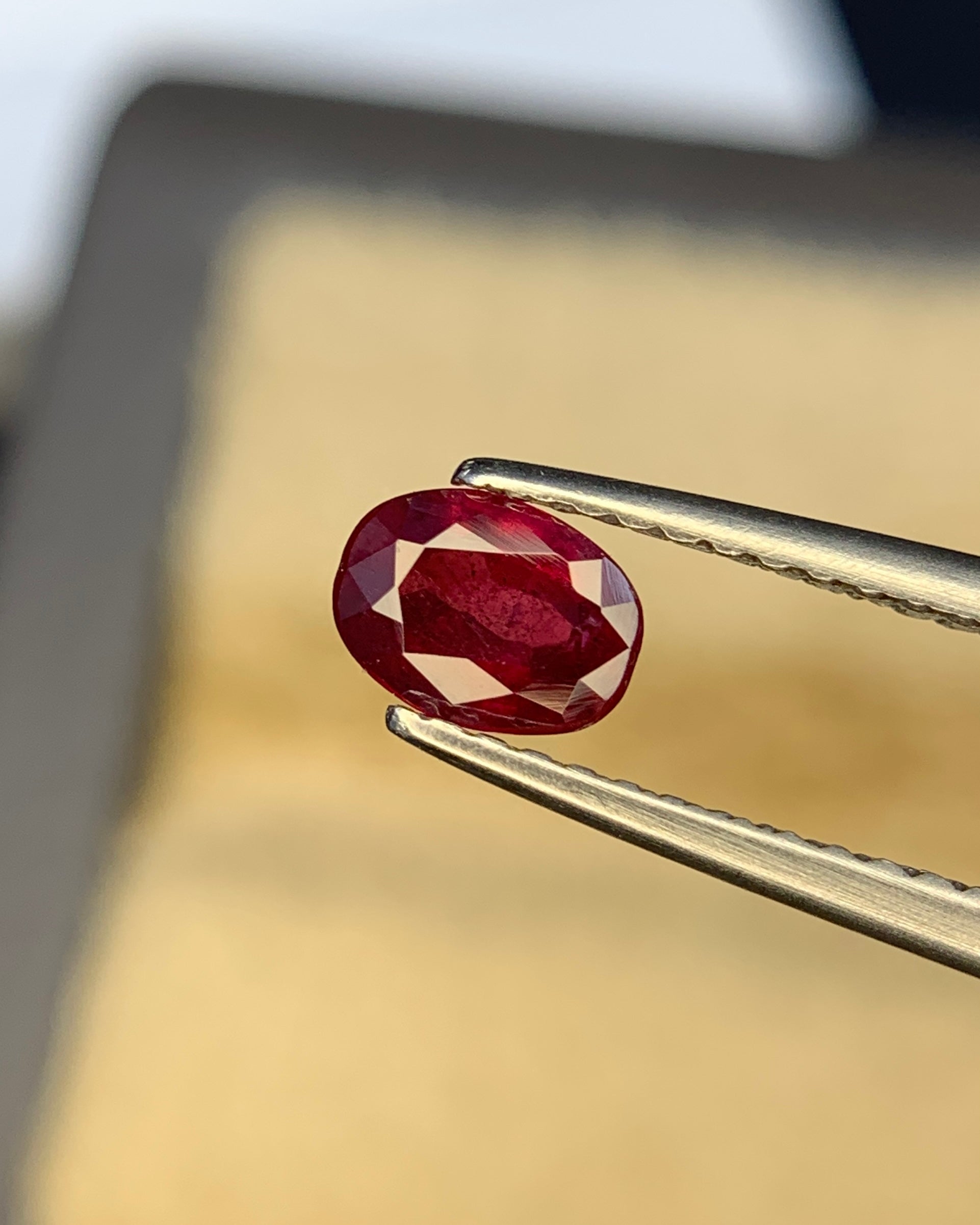 Natural Ruby 0.63 Carat 5.7x4.2 MM Oval Shape Faceted Gemstone 