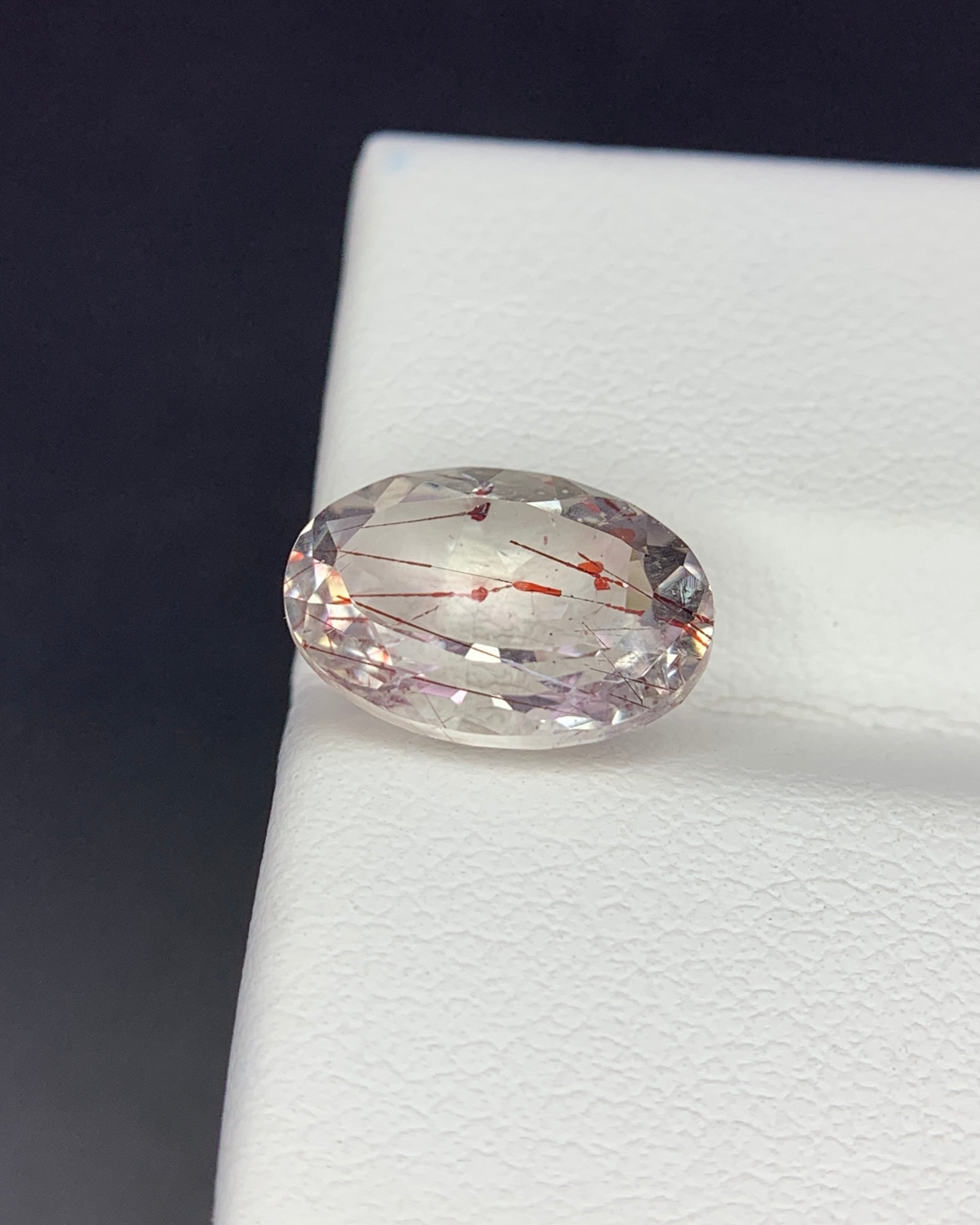 Natural Super Seven 2.91 Carat 11.3x8 MM Oval Shape Faceted Gemstone with 7 Crystals Healing Stone Seven Chakra Melody Stone 