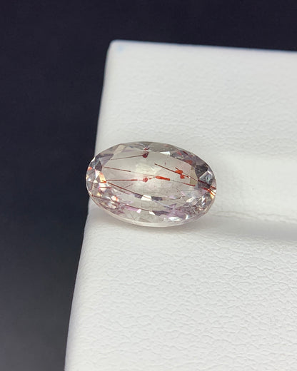 Natural Super Seven 2.91 Carat 11.3x8 MM Oval Shape Faceted Gemstone with 7 Crystals Healing Stone Seven Chakra Melody Stone 