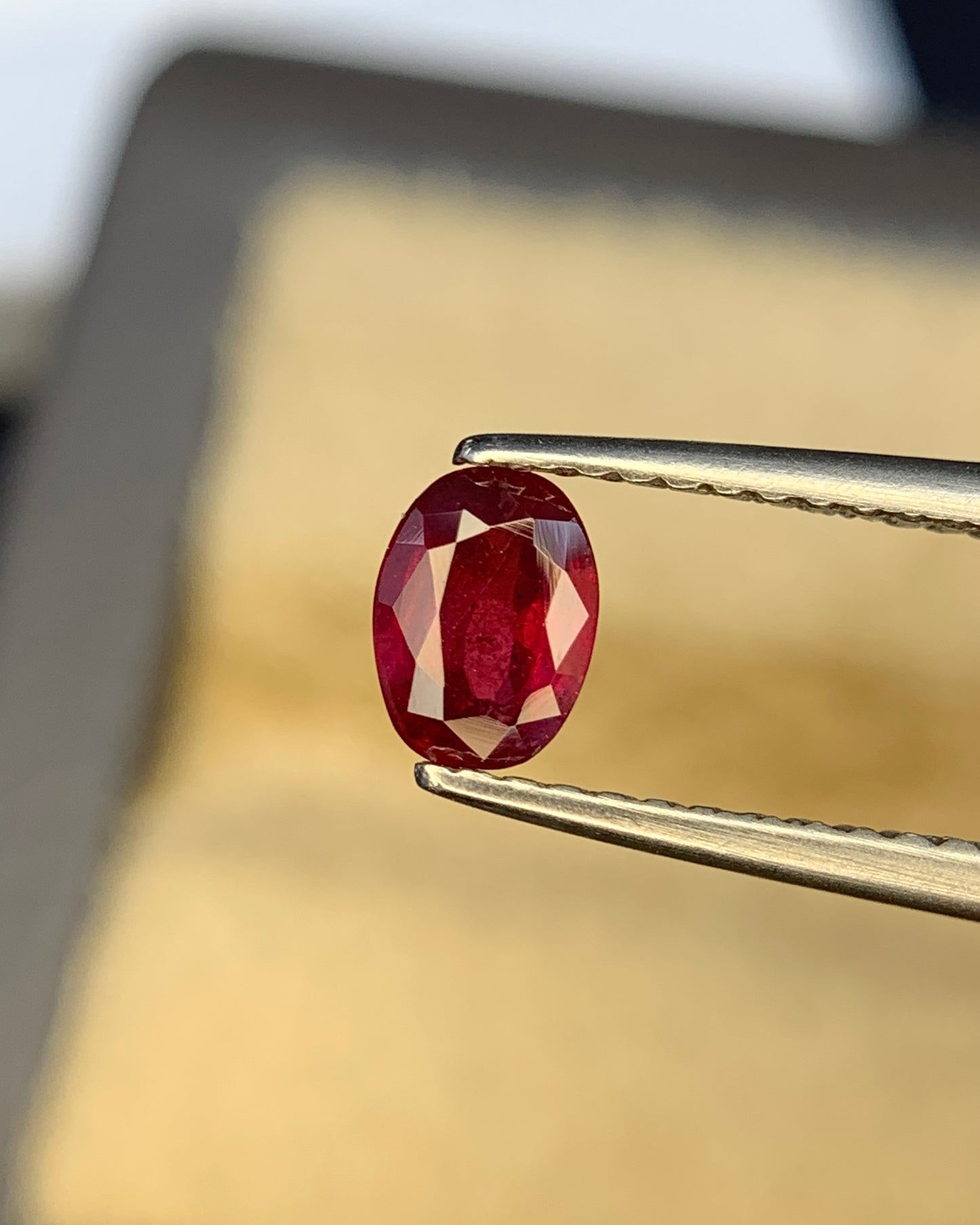 Natural Ruby 0.63 Carat 5.7x4.2 MM Oval Shape Faceted Gemstone 