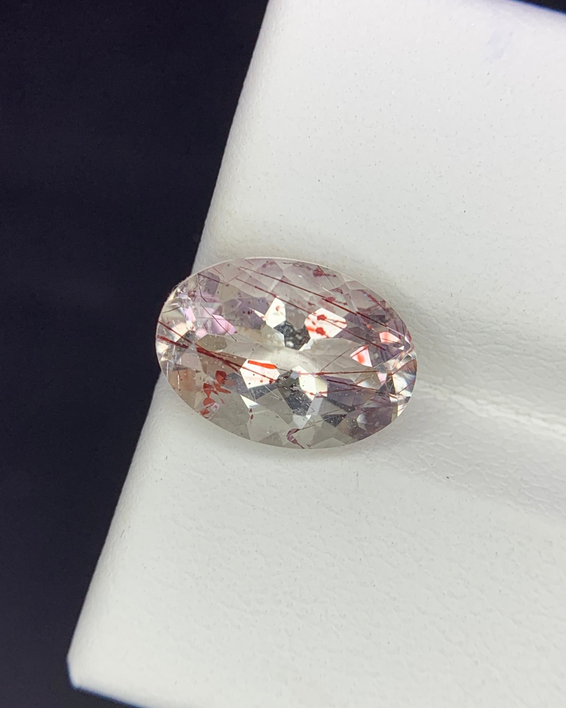 Natural Super Seven 2.91 Carat 11.3x8 MM Oval Shape Faceted Gemstone with 7 Crystals Healing Stone Seven Chakra Melody Stone 