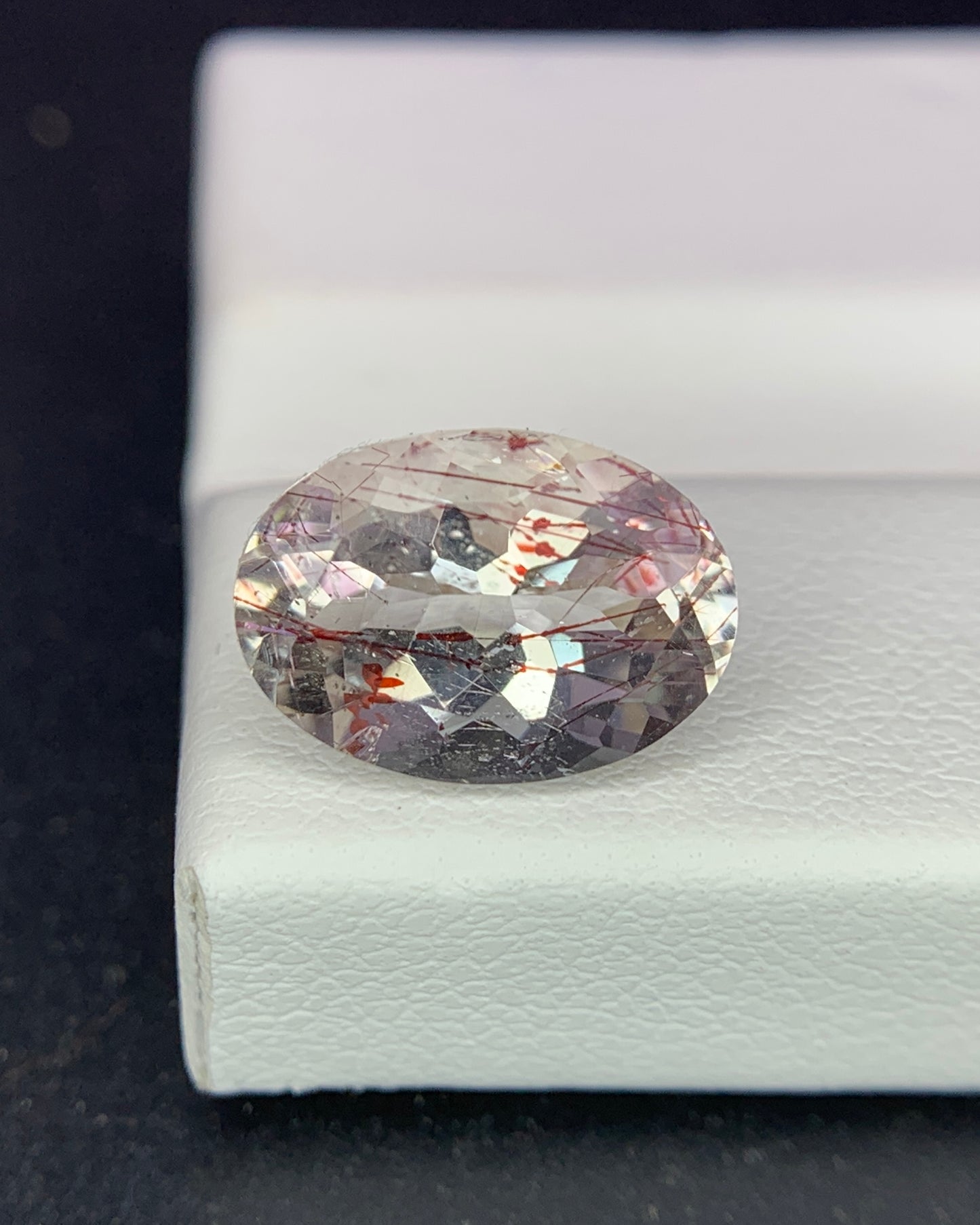 Natural Super Seven 2.91 Carat 11.3x8 MM Oval Shape Faceted Gemstone with 7 Crystals Healing Stone Seven Chakra Melody Stone 