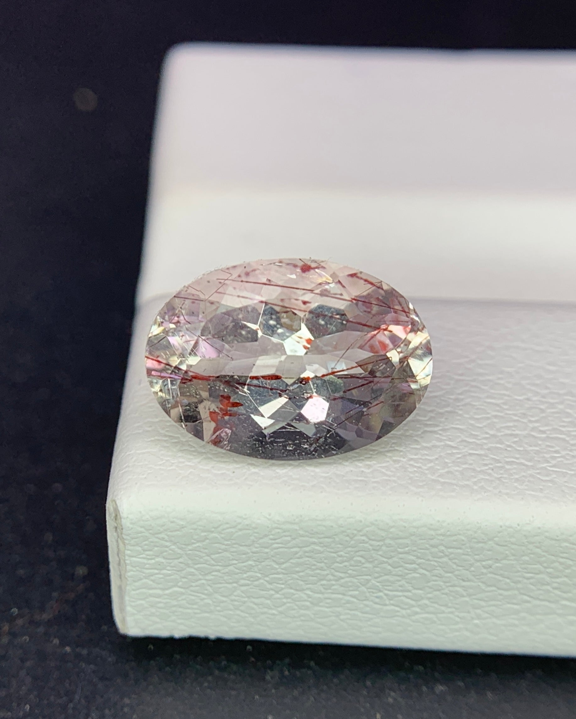 Natural Super Seven 2.91 Carat 11.3x8 MM Oval Shape Faceted Gemstone with 7 Crystals Healing Stone Seven Chakra Melody Stone 