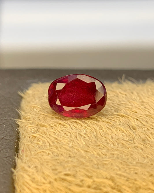 Natural Ruby 0.63 Carat 5.7x4.2 MM Oval Shape Faceted Gemstone 